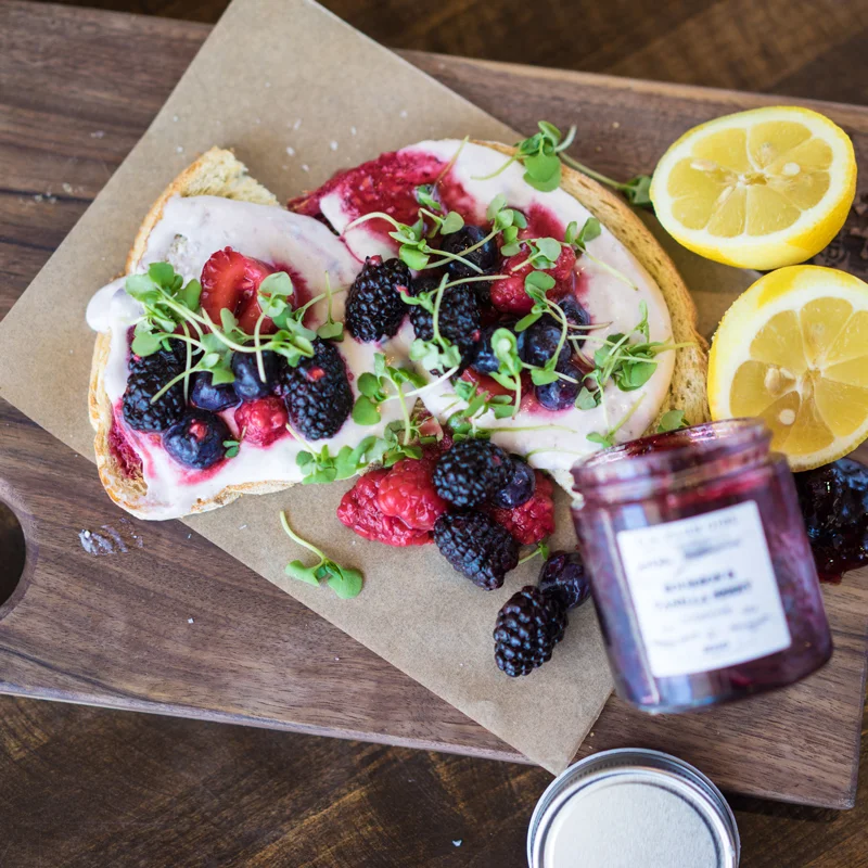 Ricotta Toast | Vanilla & Bourbon Berry Compote