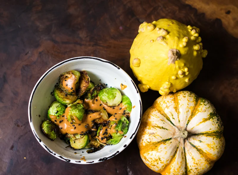 Coconut-Peanut Brussels Sprouts