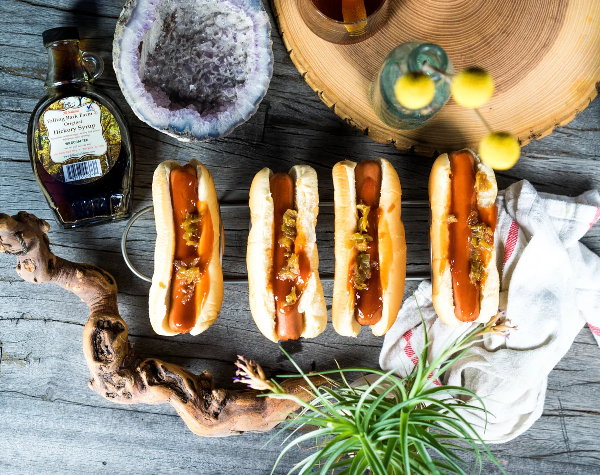 Hickory Ketchup | Hot Dogs | Caramelized Leeks