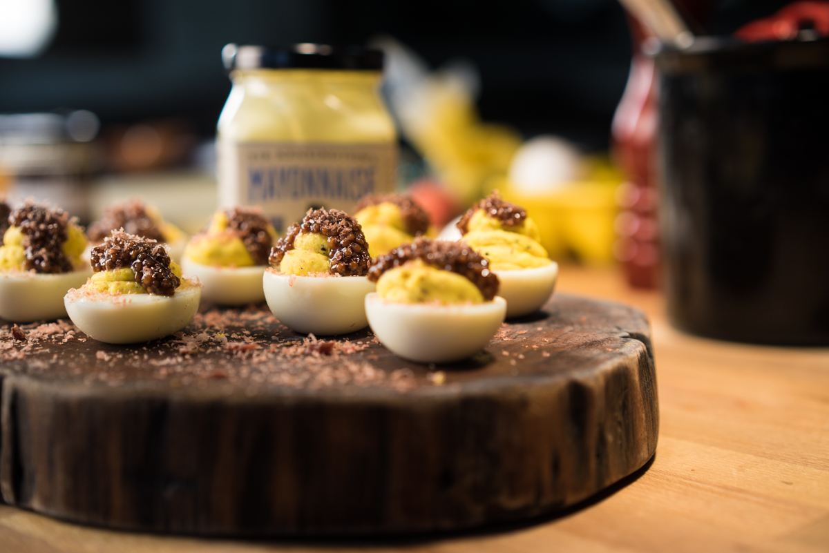 Pastrami Deviled Eggs