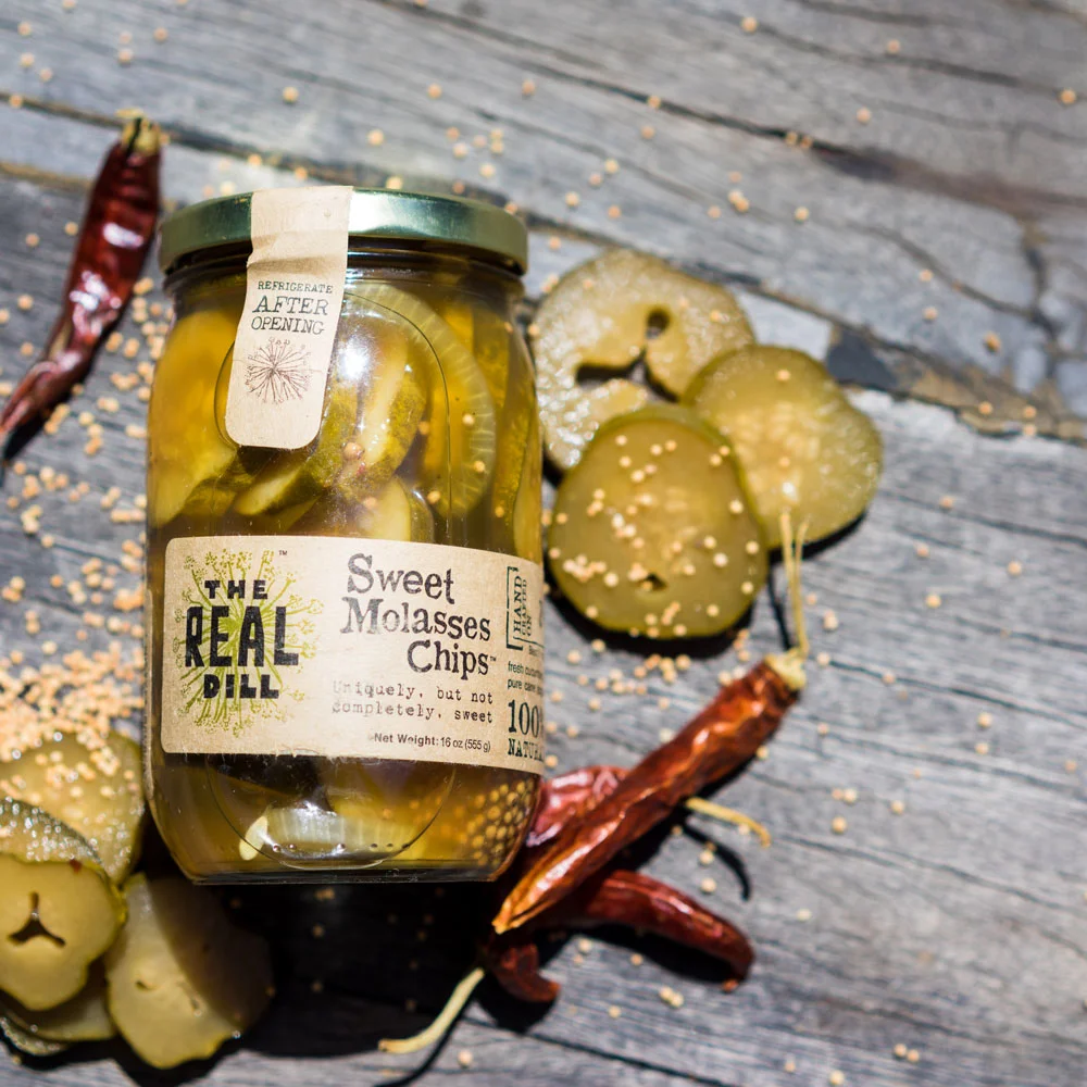 Sweet Molasses Pickle Chips