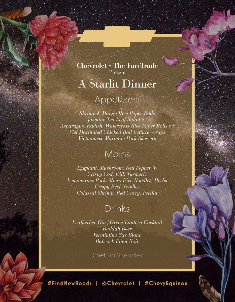 Custom Designed Menu