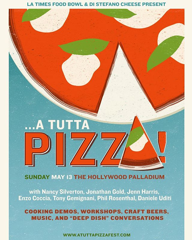Next on our @LAFOODBOWL agenda? Sunday, May 13 and the A TUTTA PIZZA! FESTIVAL 🍕🍕🍕Complete with food talks, cooking demos, craft beer and more from special guests, we'll definitely be crawling home from the fullness! Grab your tickets via link in 
