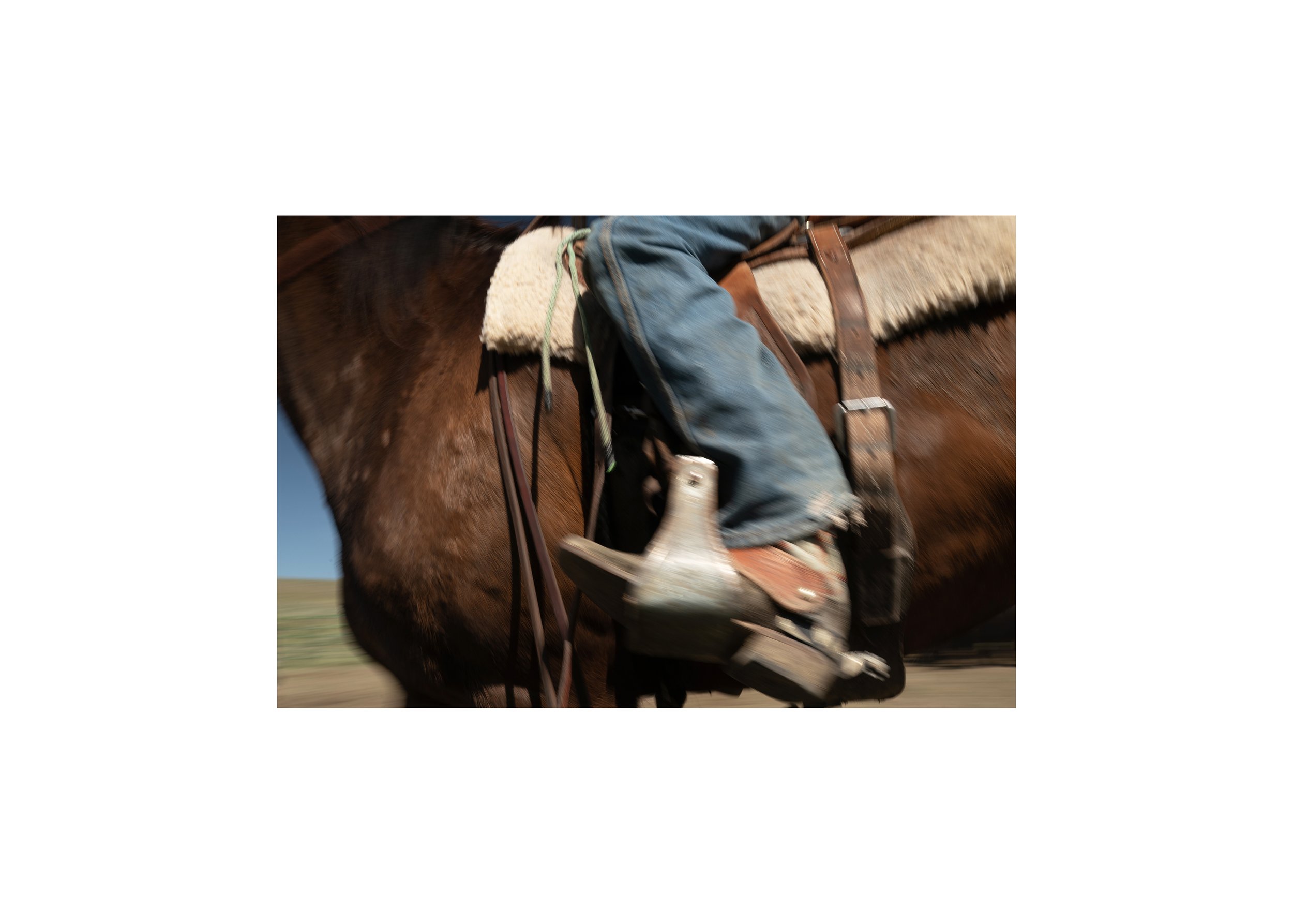 Cowboy Boot and Stirrup in Motion — American West Print