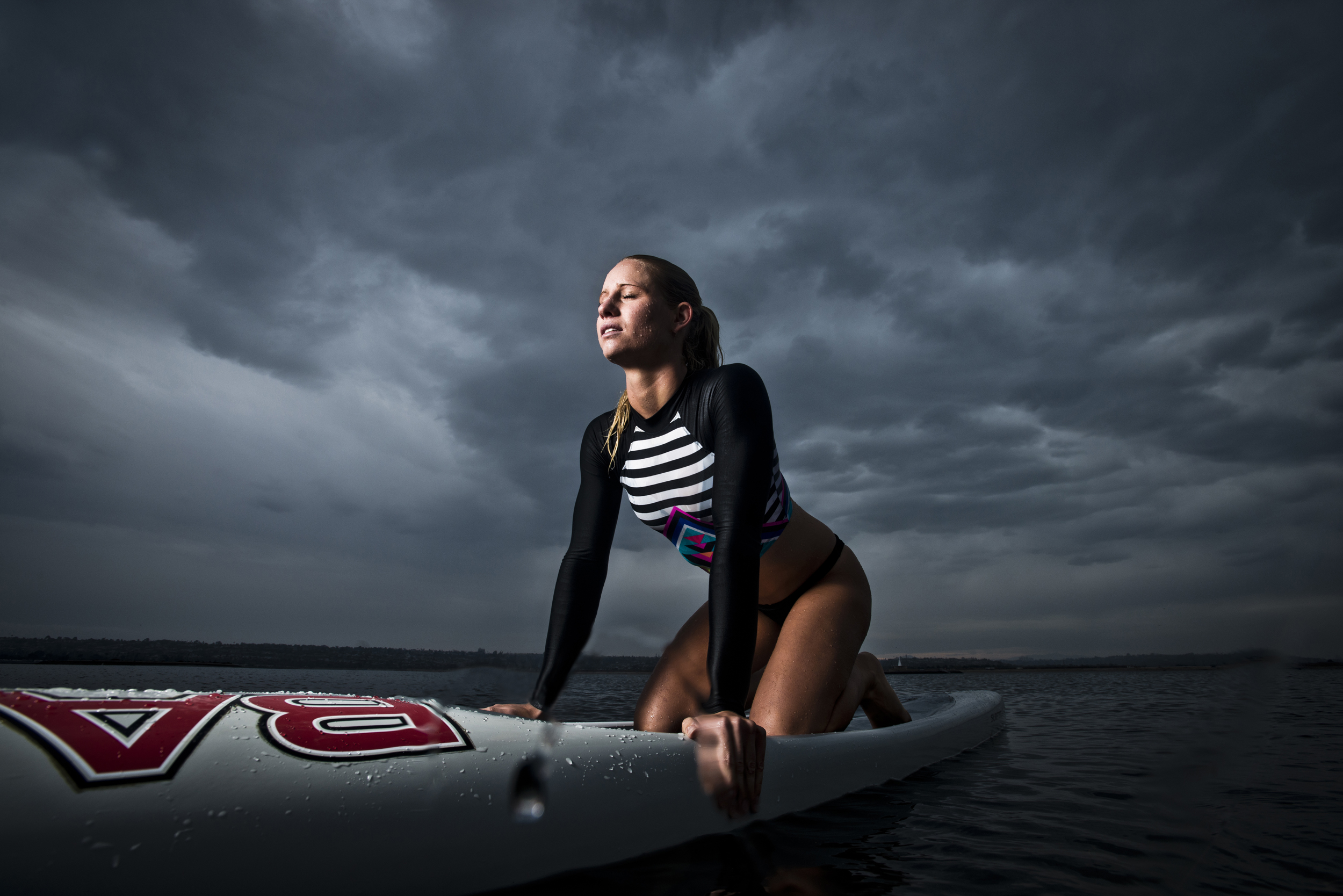  Advertising photographs of a competitive Stand Up Paddle Boarder in San Diego, Ca   