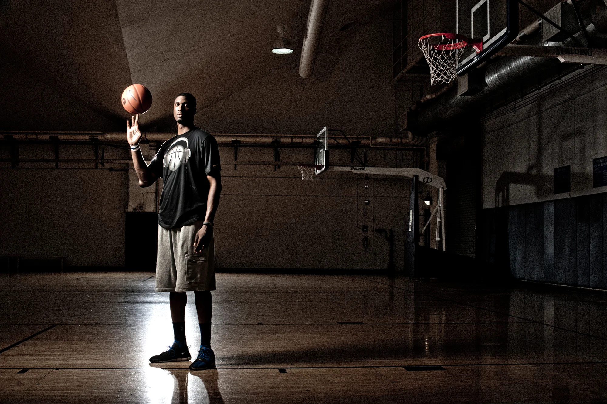  Portrait of NBA player Roy Hibbert.  