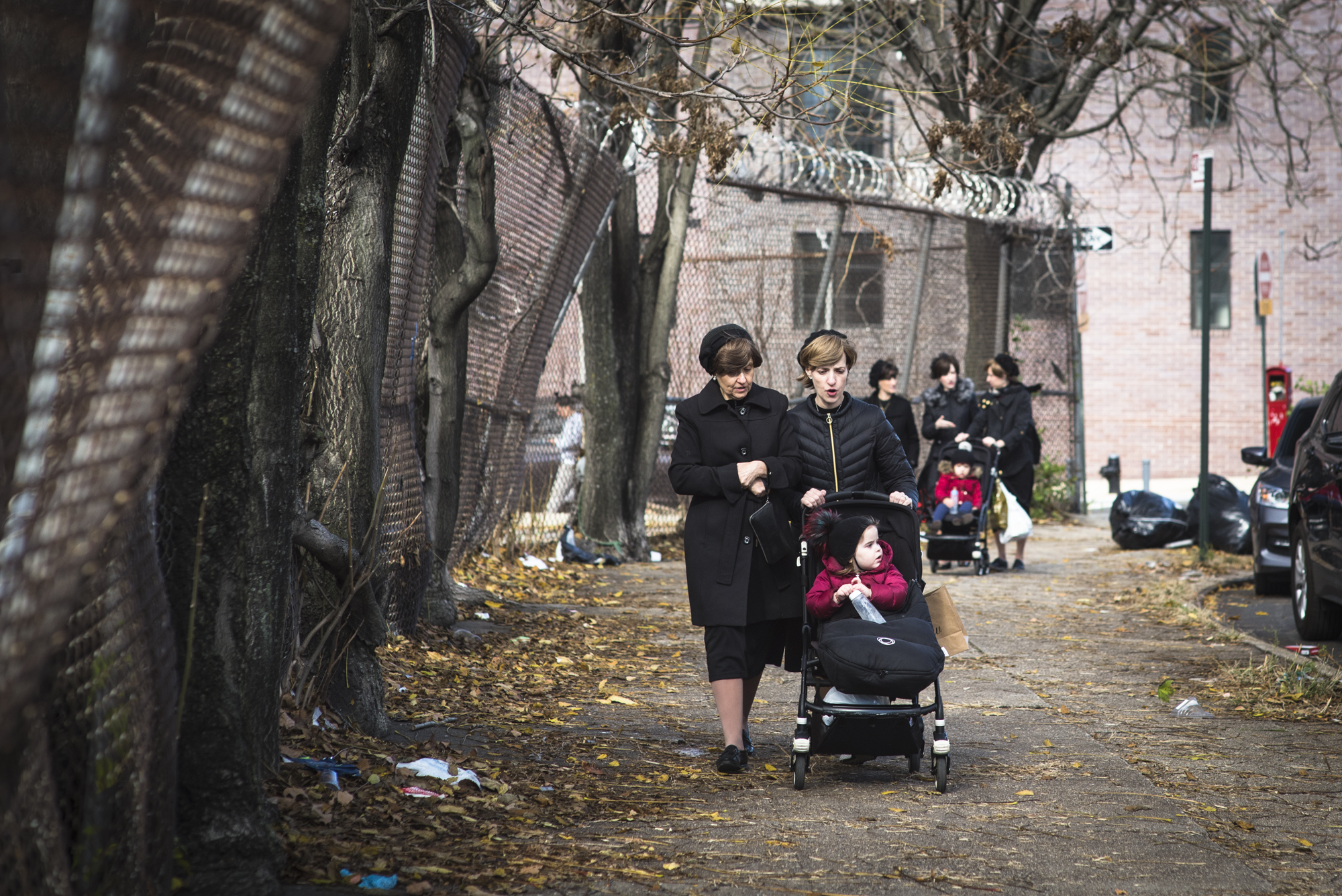 Jewish women walking in Brooklyn 