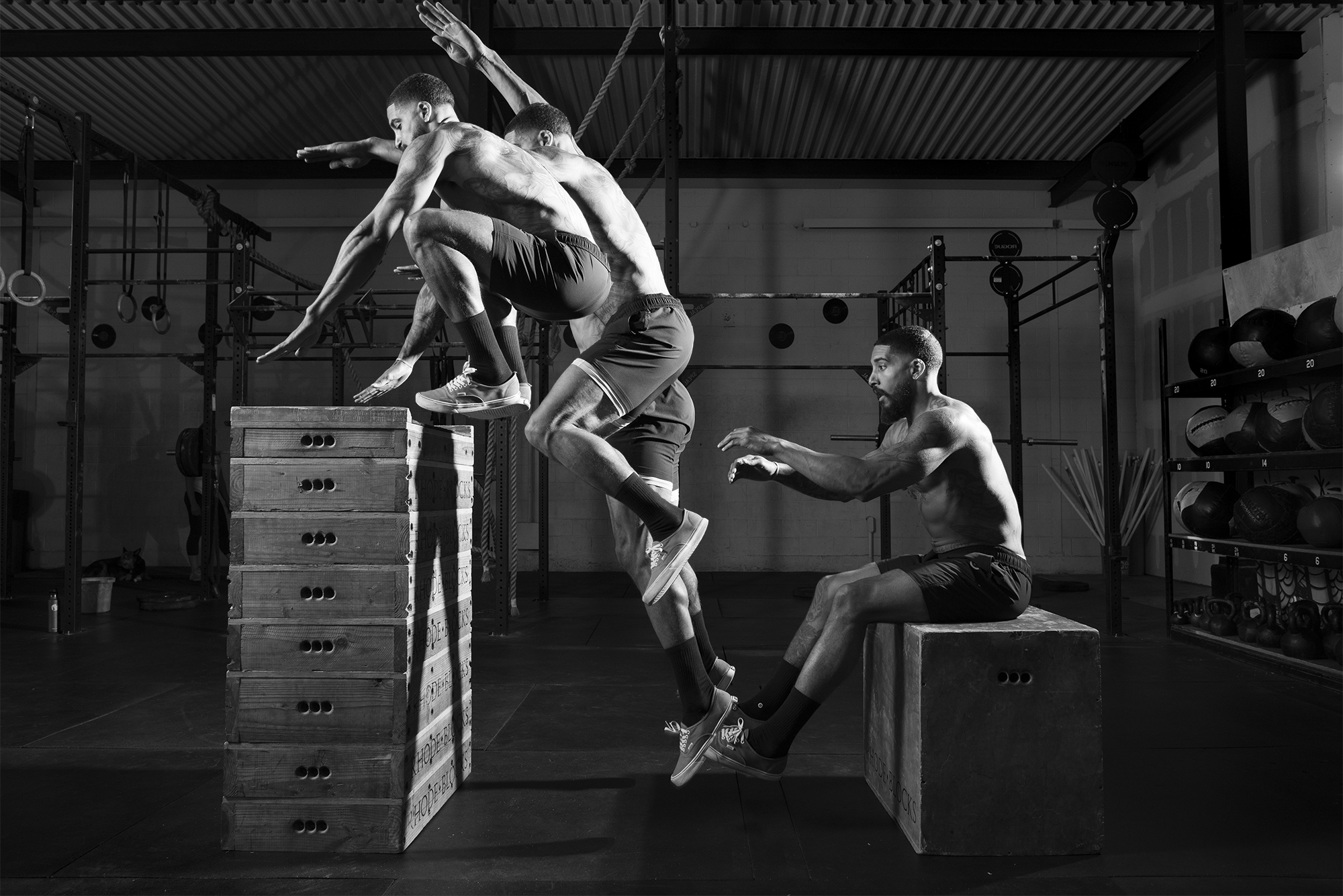 Multiple exposure fitness photography 