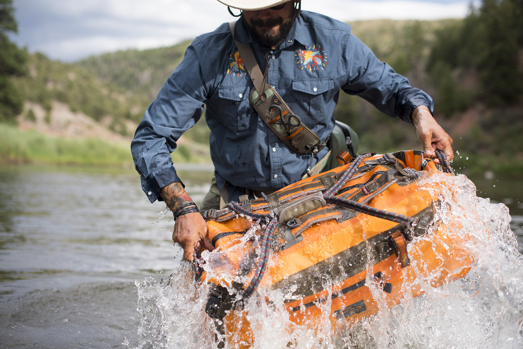  Fly fishing - moving the gear.  