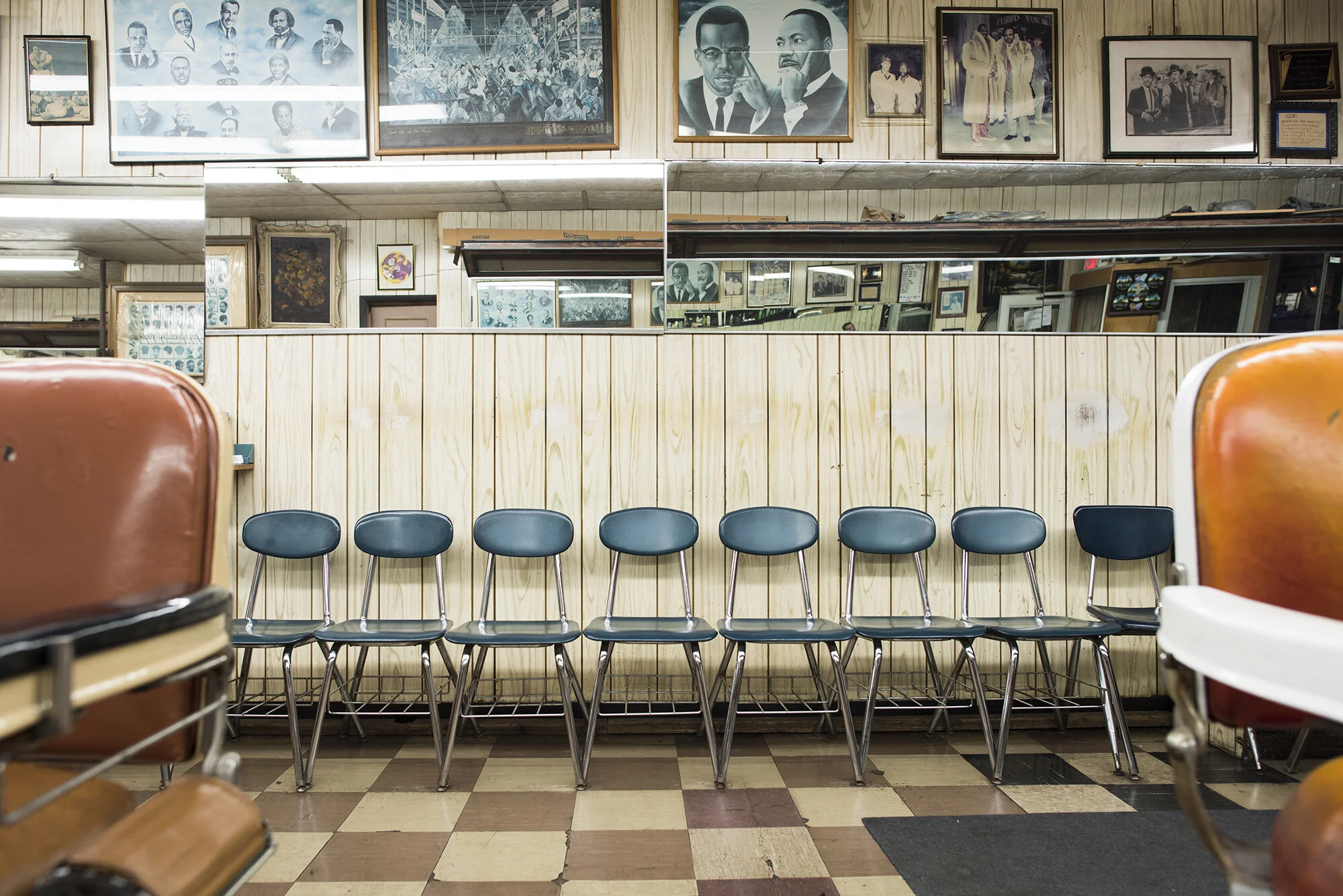  Duckett’s Barbershop in Brooklyn, New York.   Traditional barbershop photography - Barbershops coffee table book.    