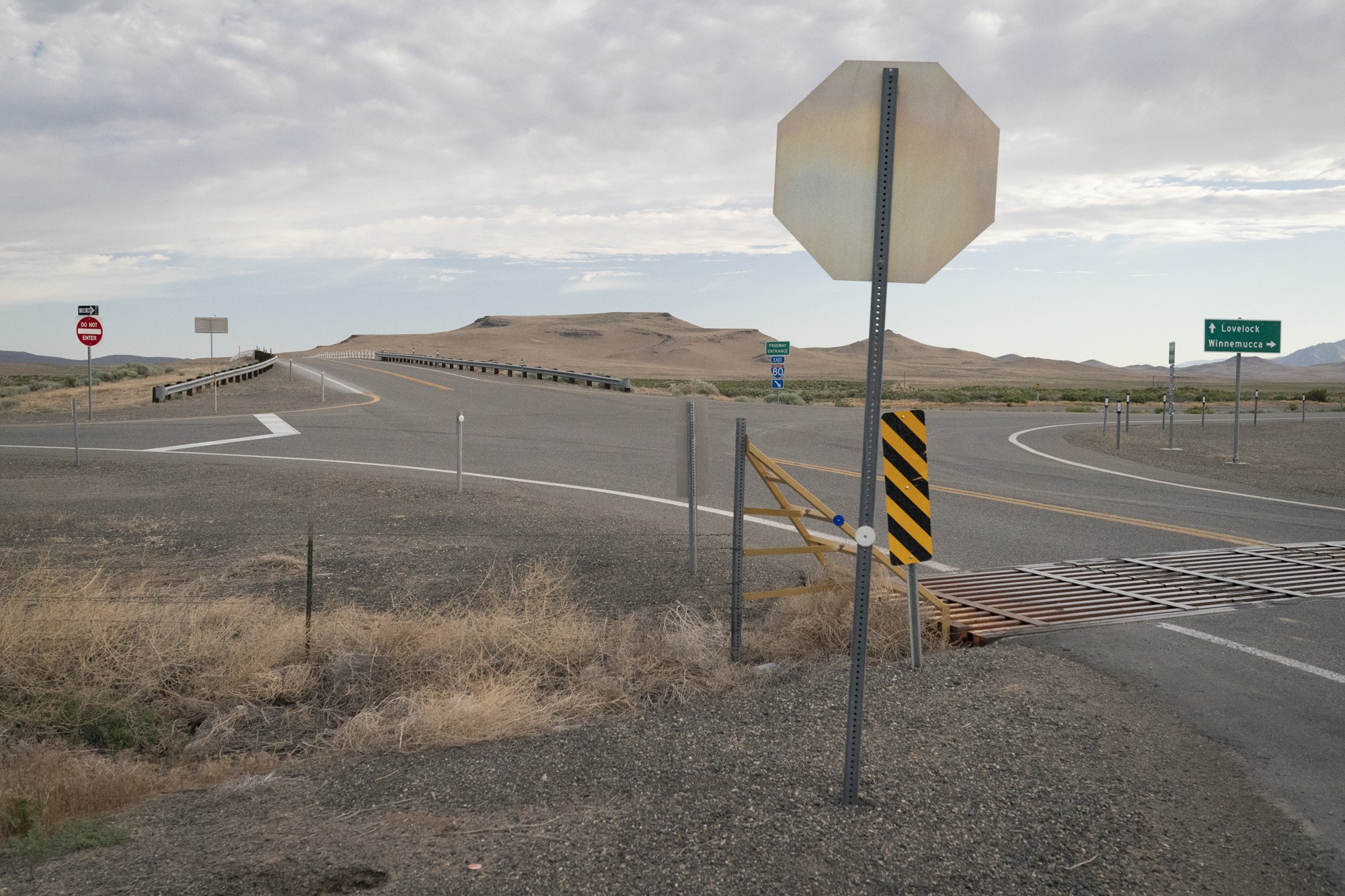  Roads in a desert section of Nevada  