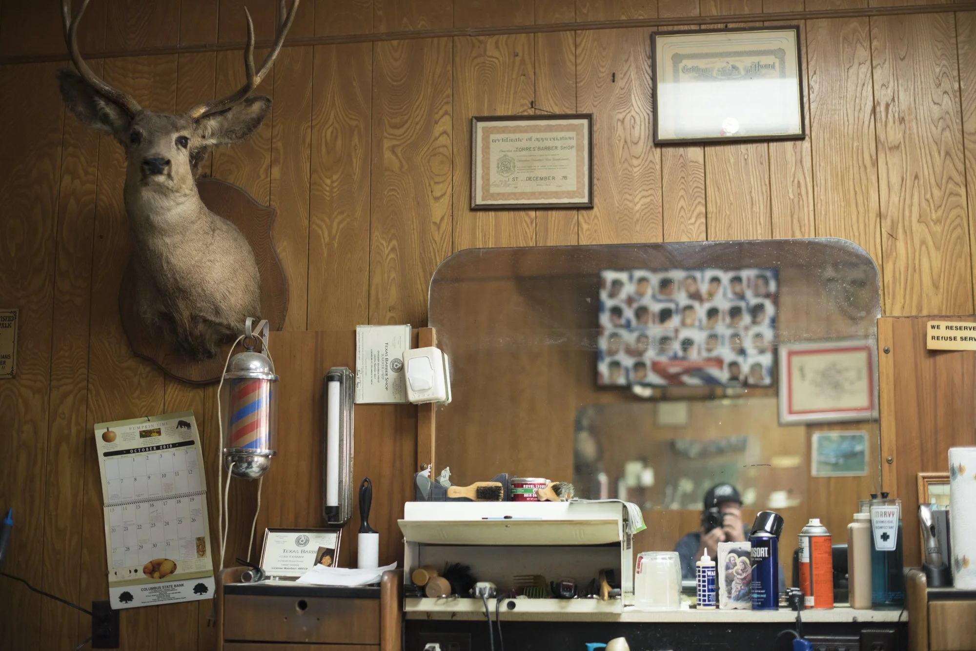  Photograph of Torres Barbershop - an old school barbershop in Columbus, Texas  