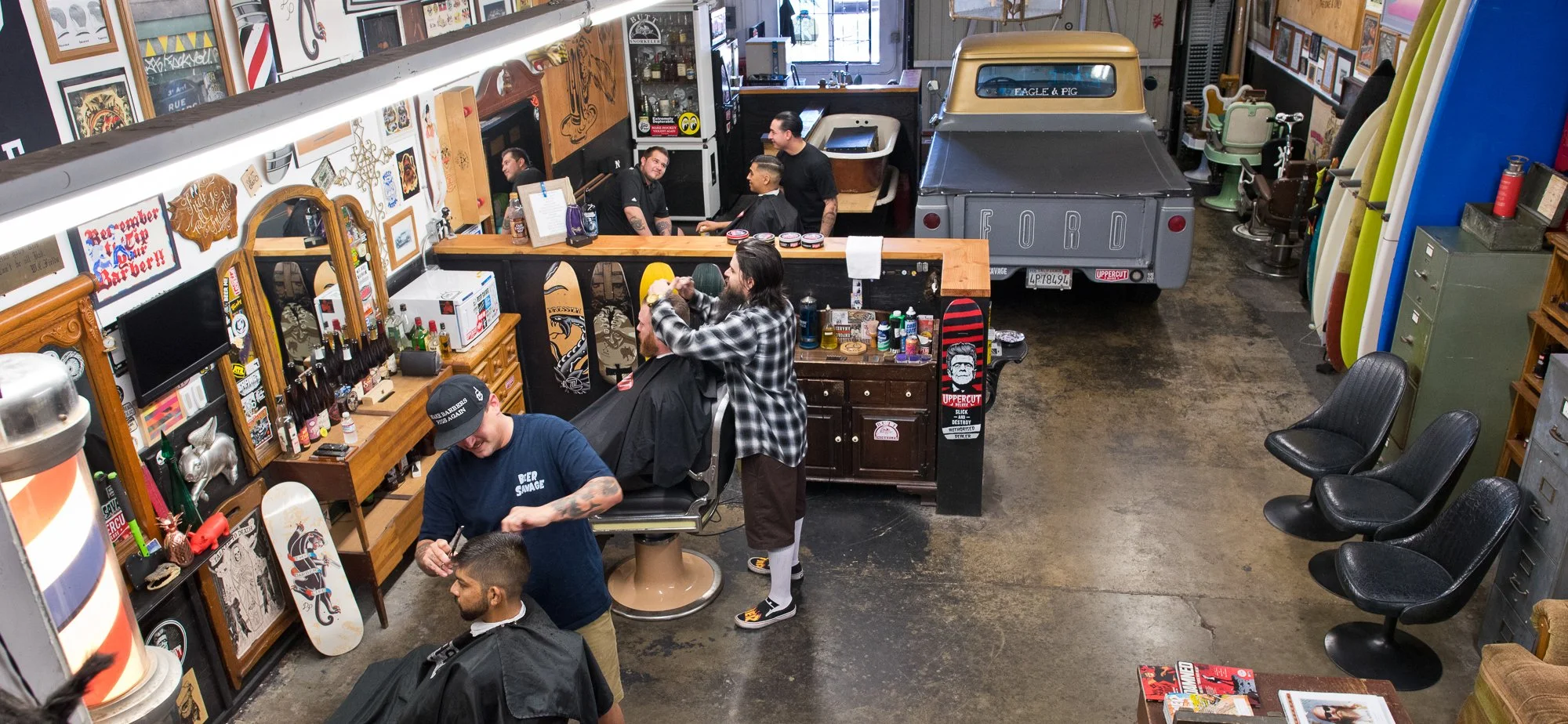  Photograph of Eagle and Pig - the best barbershop in Costa Mesa, California  Traditional Barbershop Photographs 
