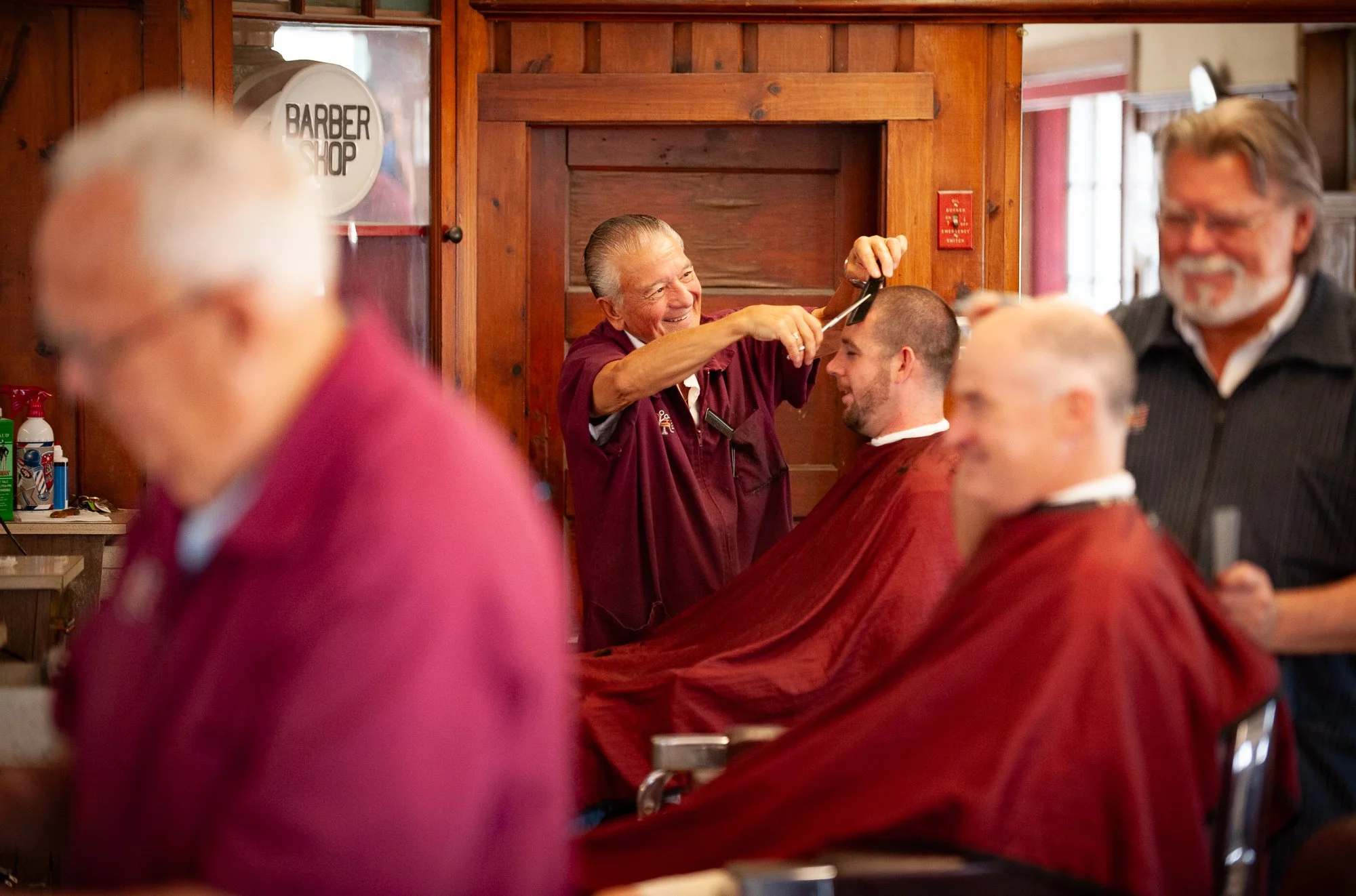 Photograph of a traditional barbershop in Cape Cod, Massachusetts 