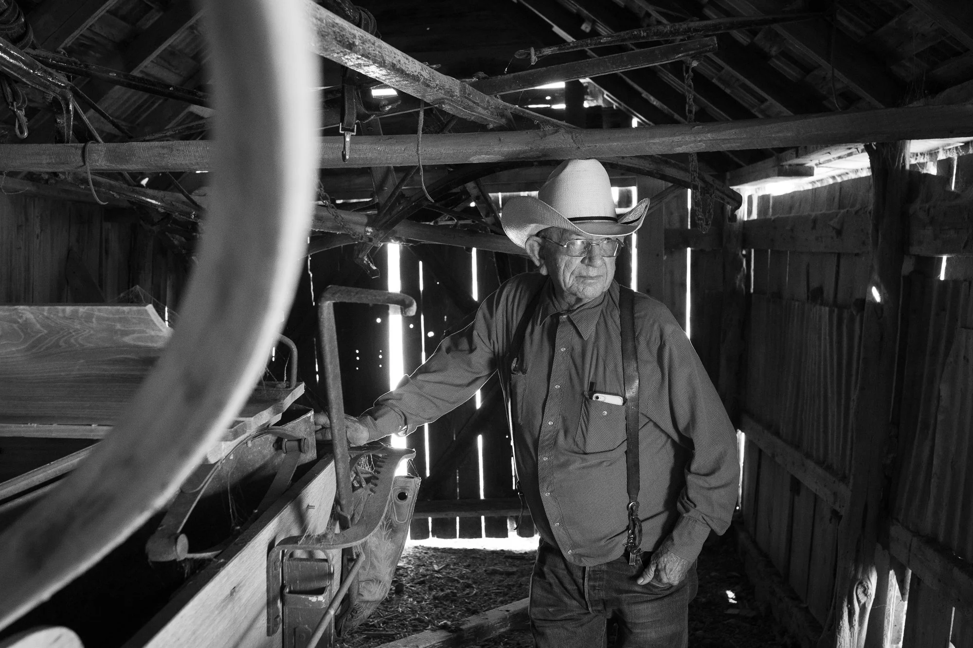 Portrait of legendary Texas cowboy Tom Moorhouse