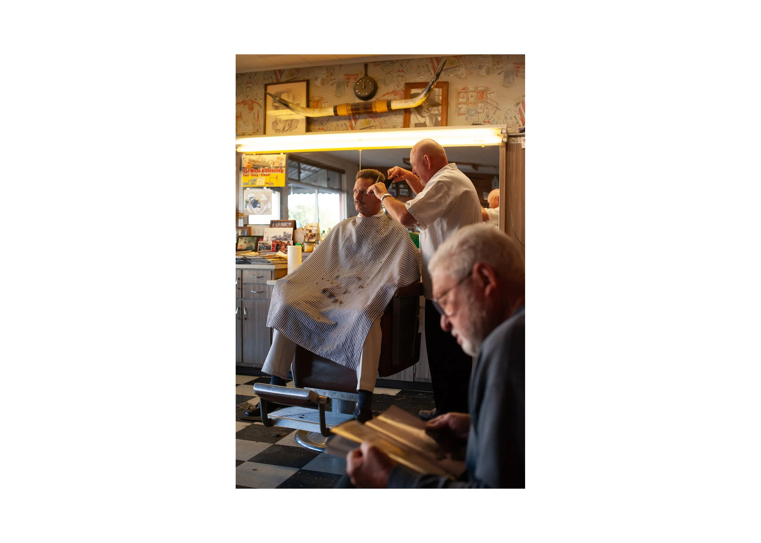 Traditional barbershop wall art print