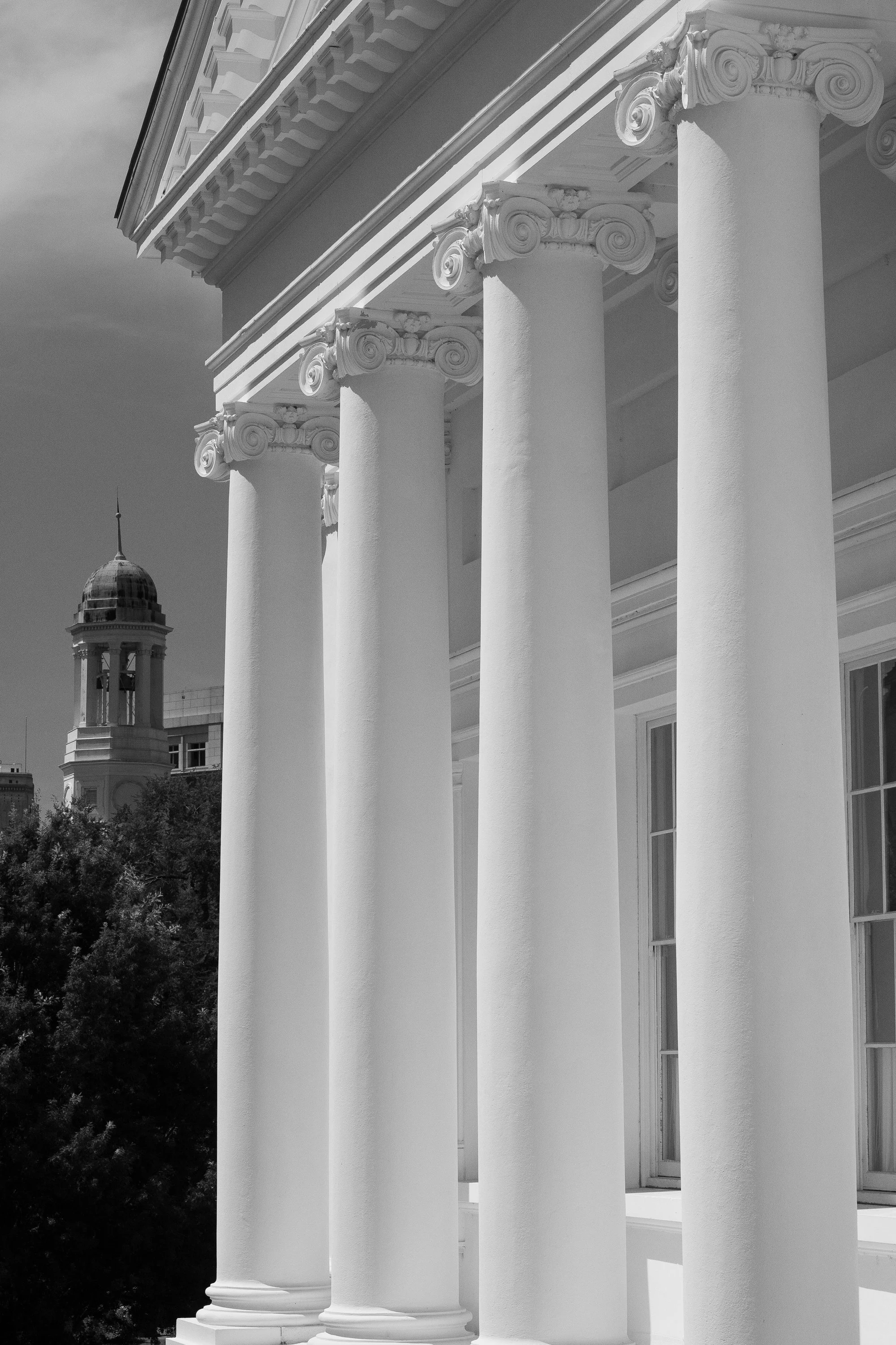 Black and white fine art photograph of the Capitol building in Richmond, Virginia