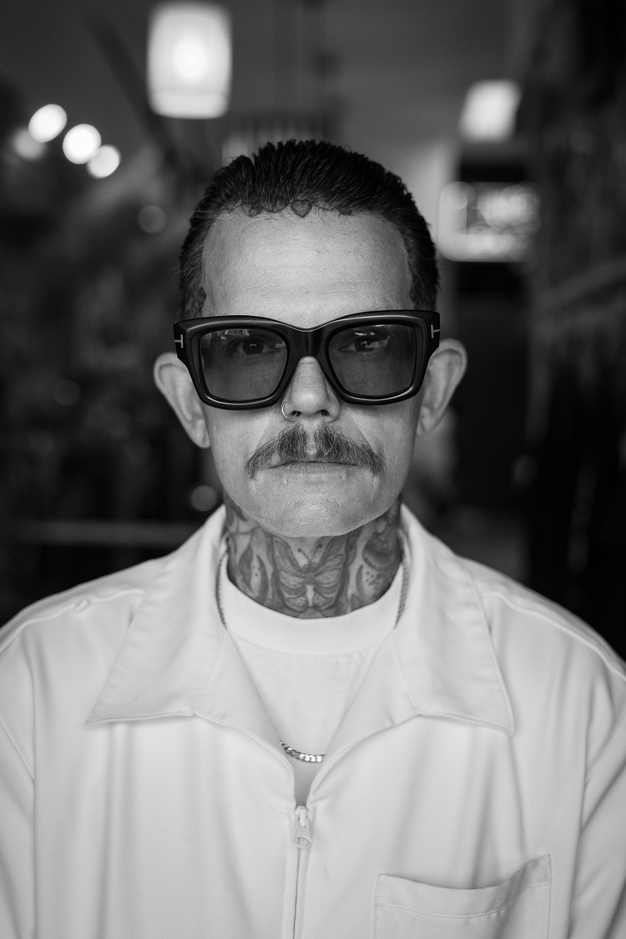Pugsly, owner and barber at Pugsly’s SideShow Barbershop in Kingston, New York.