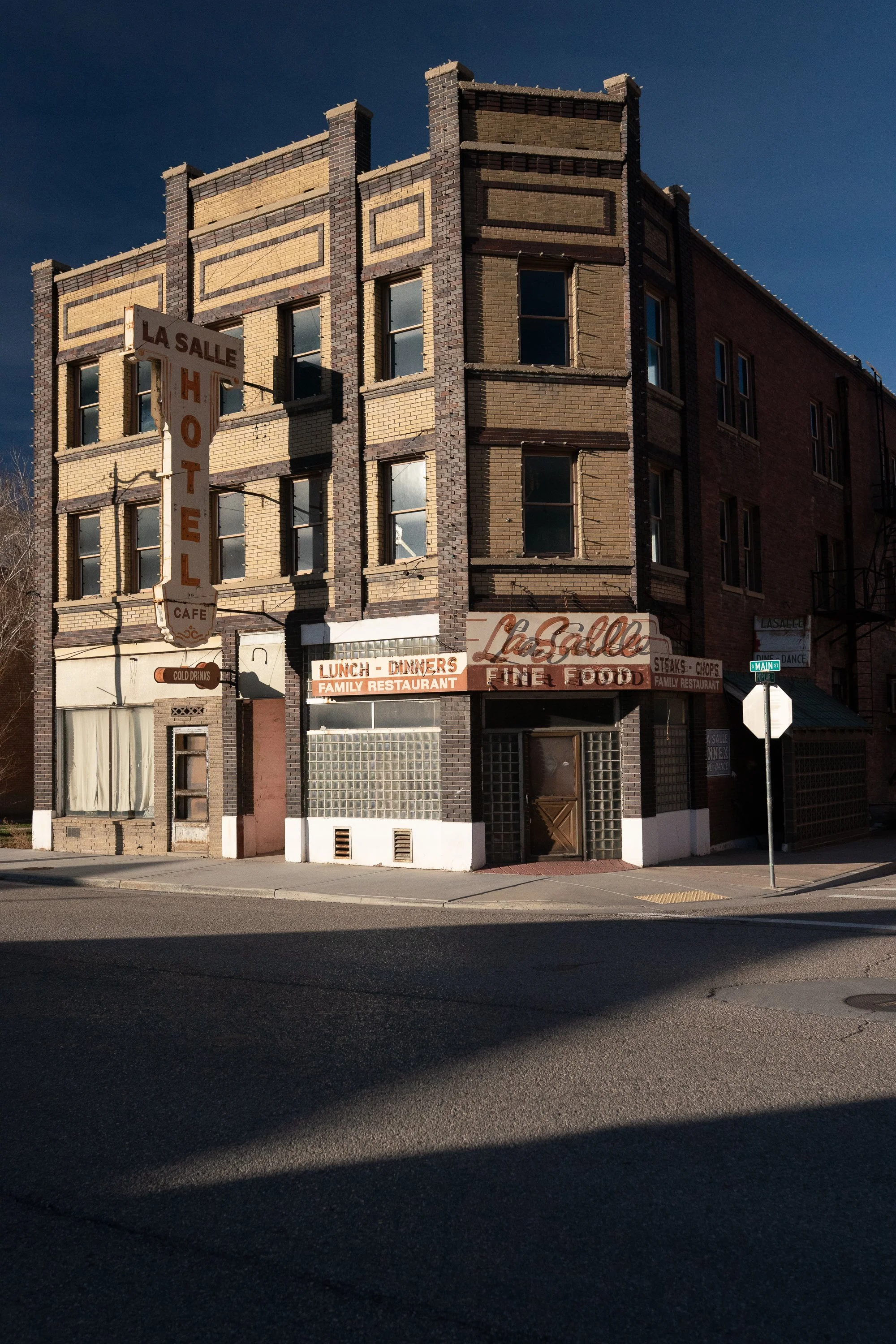 La Salle Hotel historic brick building in Helper Utah