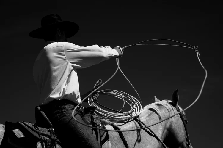Photographs of buckaroos working on The Spanish Ranch in Tuscarora ...