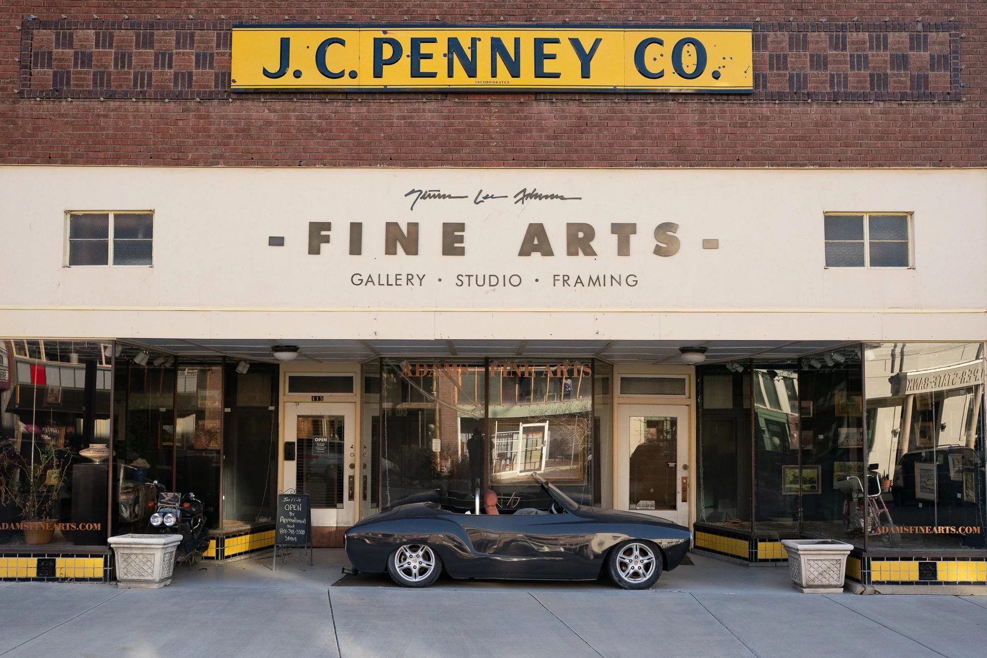 Historic J.C. Penney building now Fine Arts gallery in Helper Utah