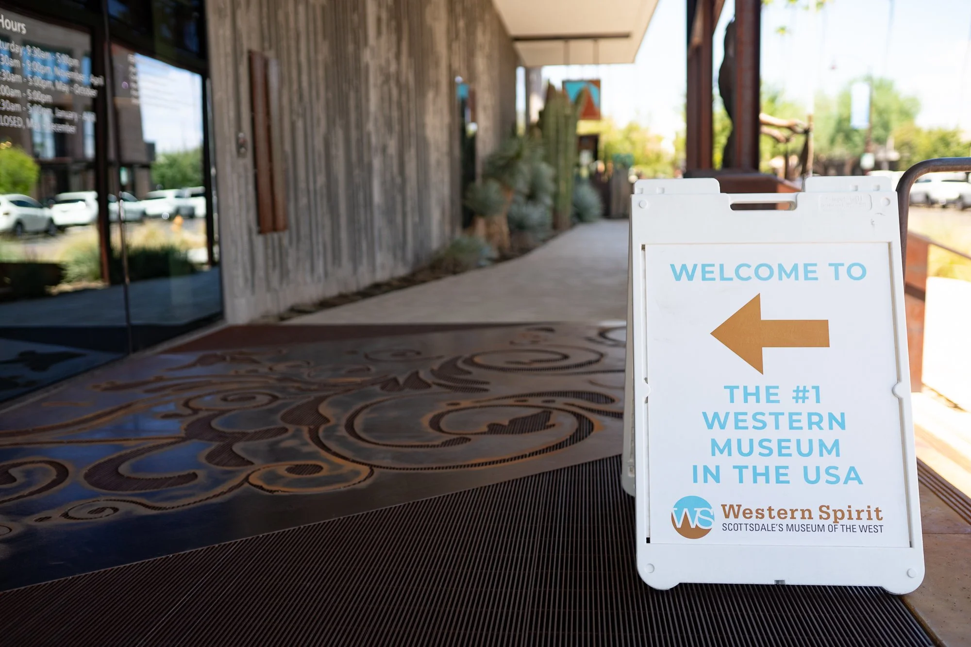 Exterior of Western Spirit: Scottsdale’s Museum of the West with “#1 Western Museum in the USA” sign