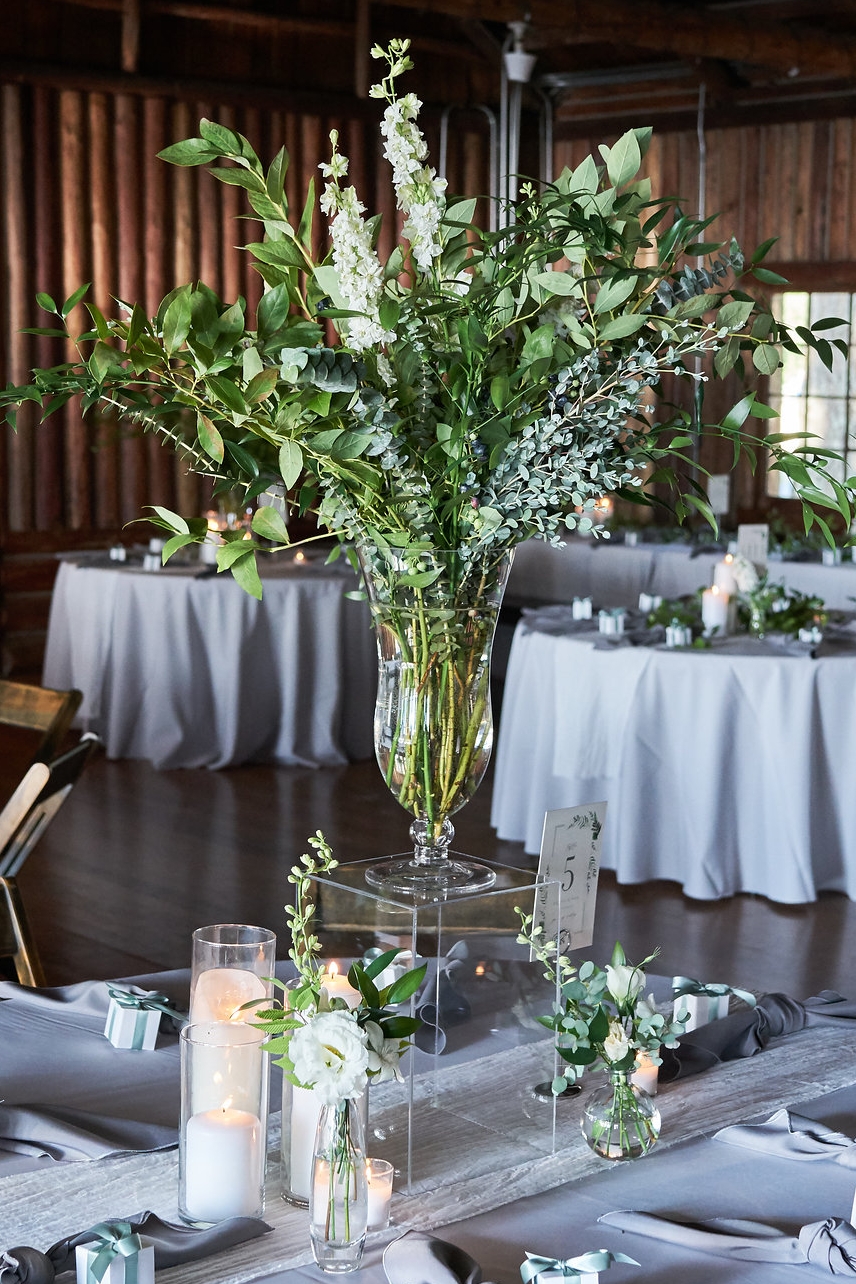 Tall Clear Glass Vase