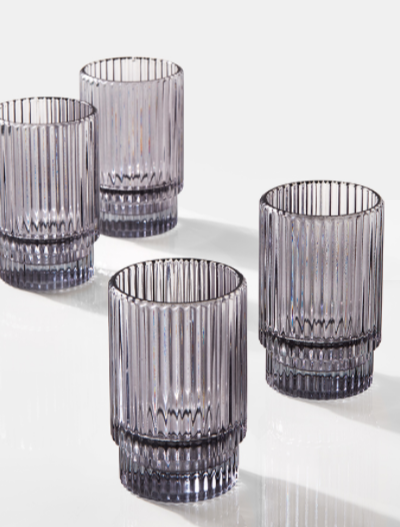Smoke Pleated Votive