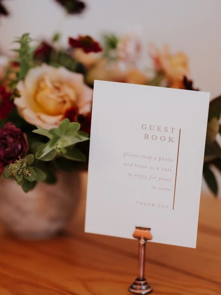 Tall Copper Place Card Holder