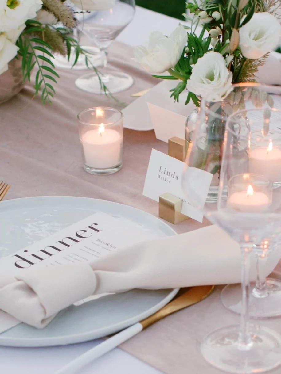 Brushed Gold Place Card Holder