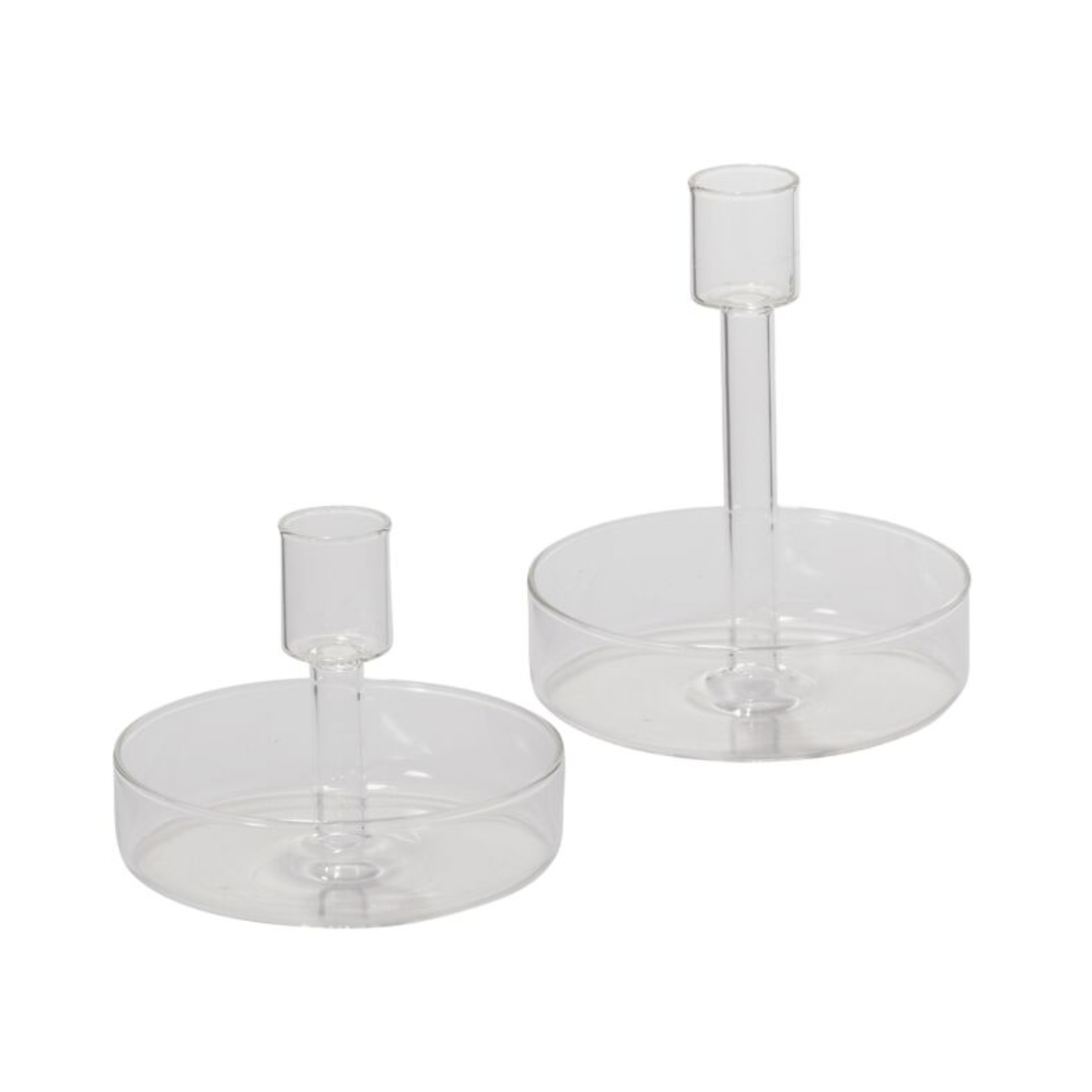 Glass Candlestick Holder