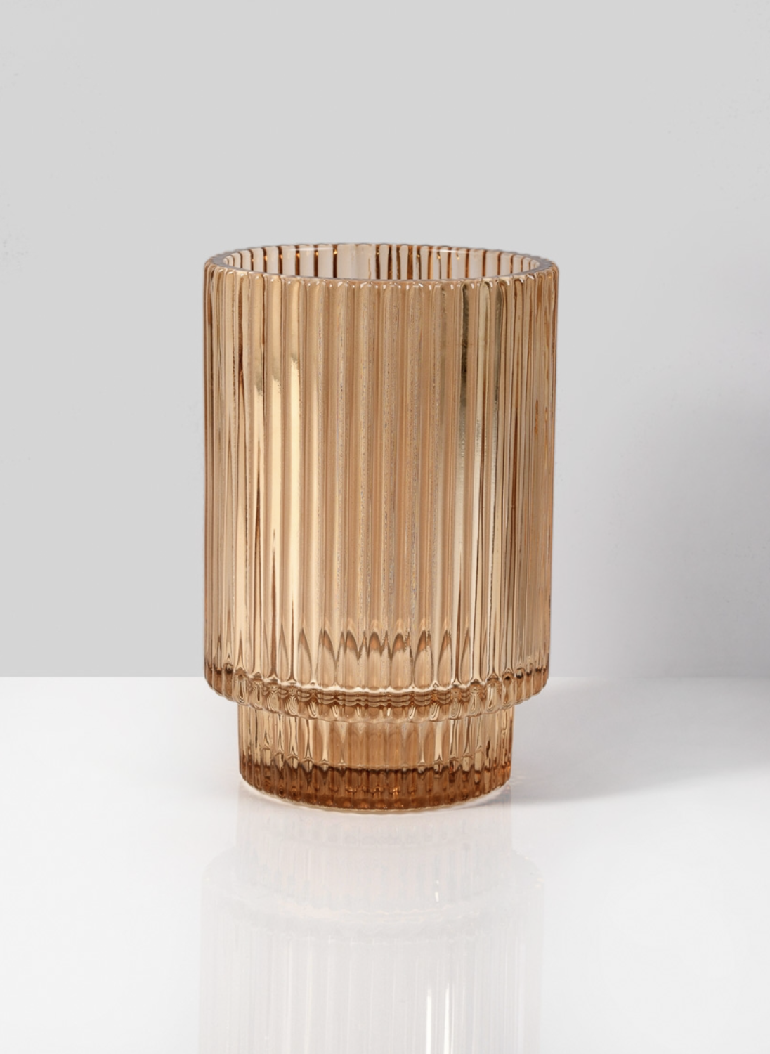 Amber Pleated Votive