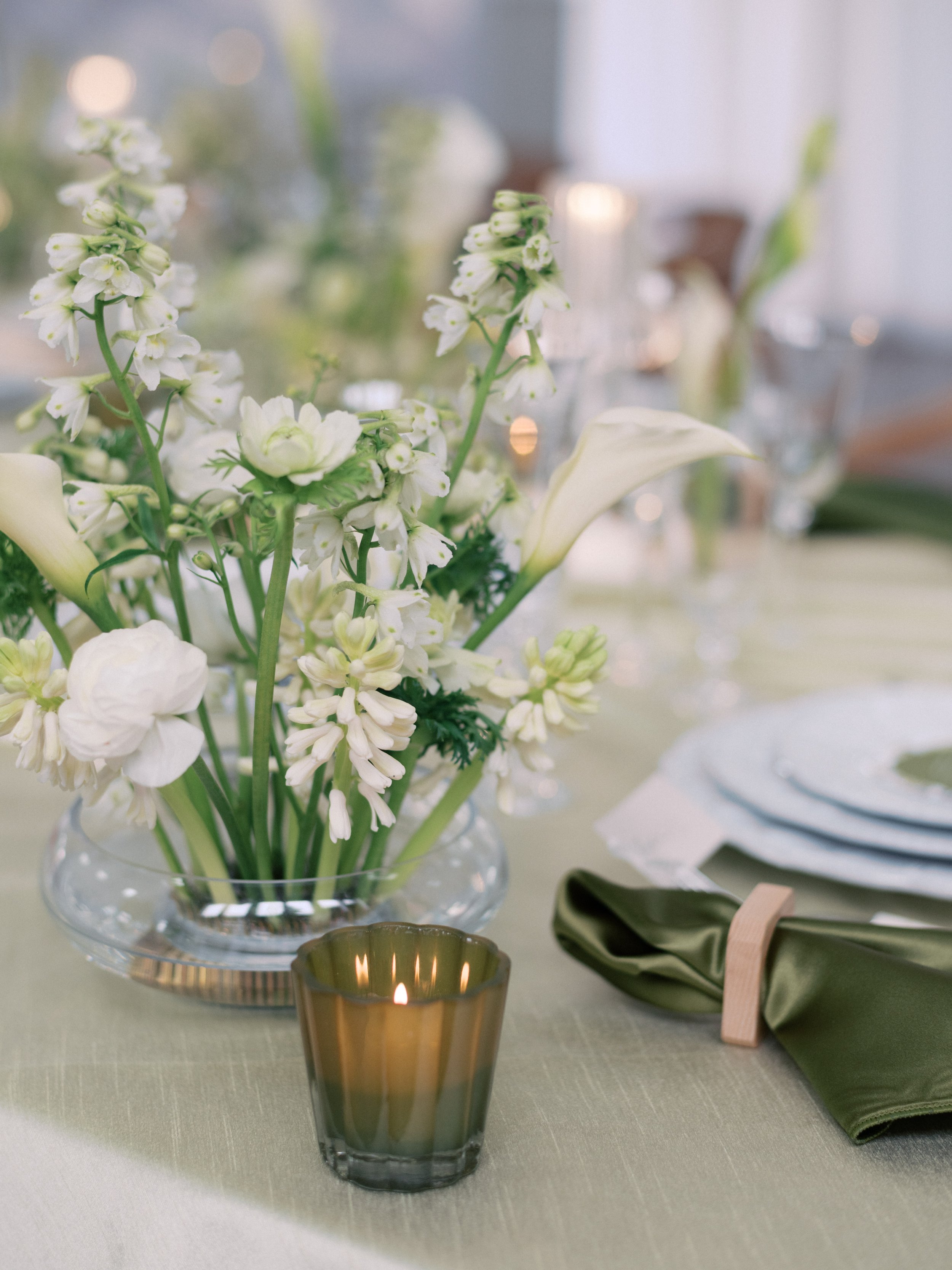 Low Clear Glass Ikebana Bowl with Frog