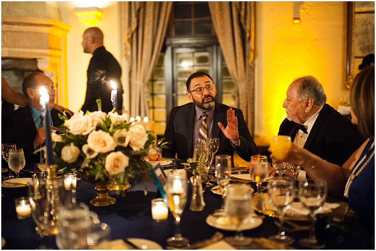 guest mingle at biltmore hotel wedding reception