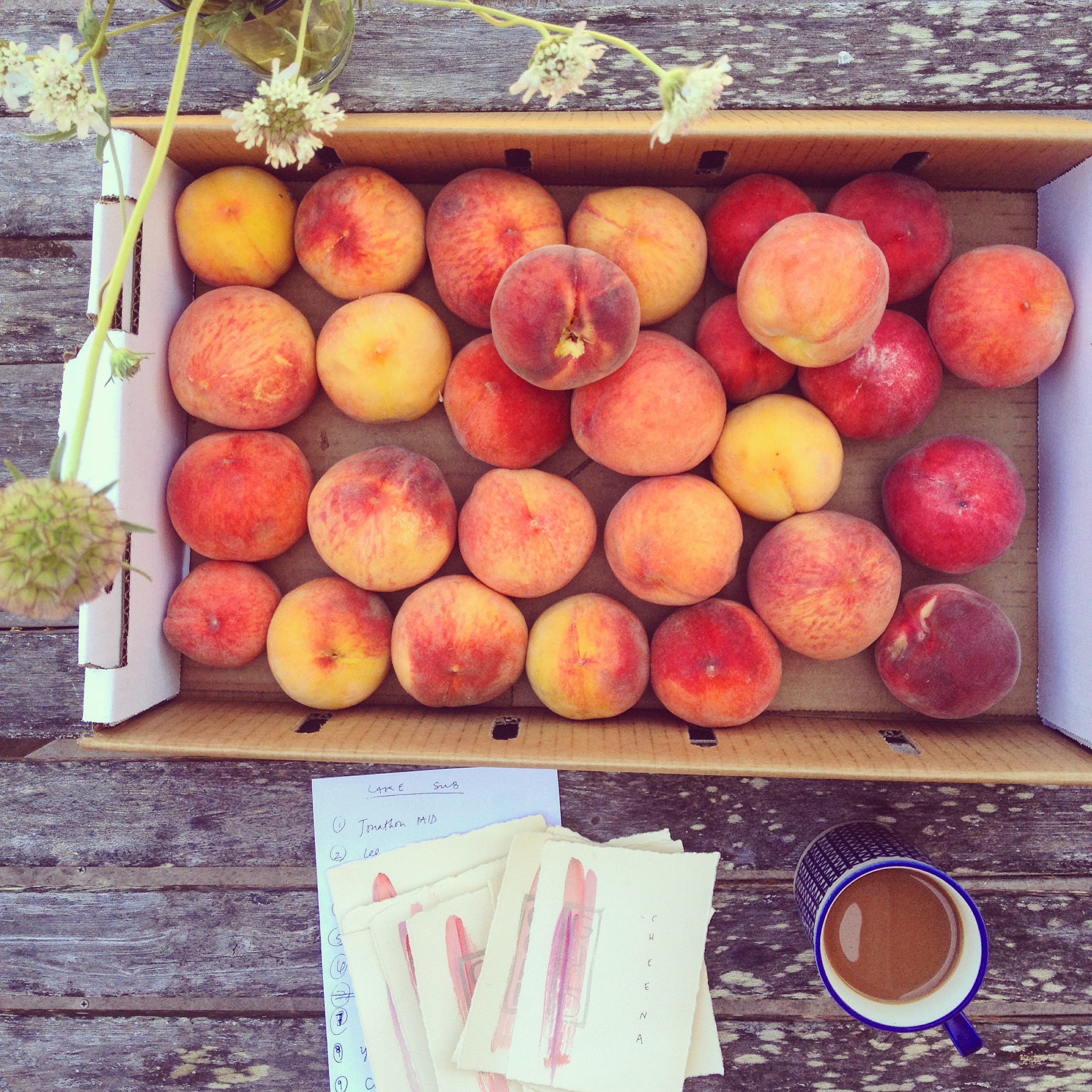 Peach Cake and a slice of summer