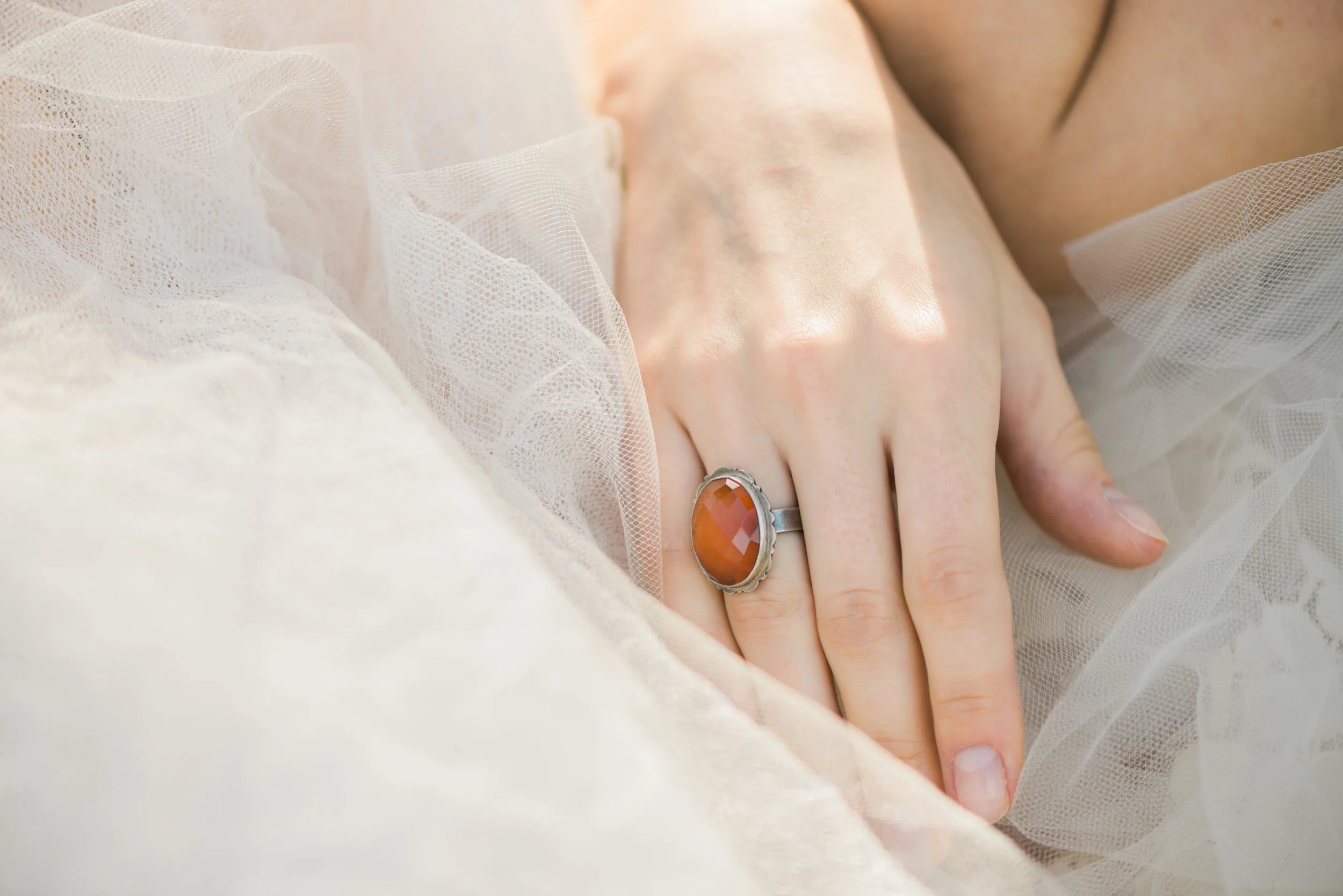 Carnelian and Sterling Silver Ring