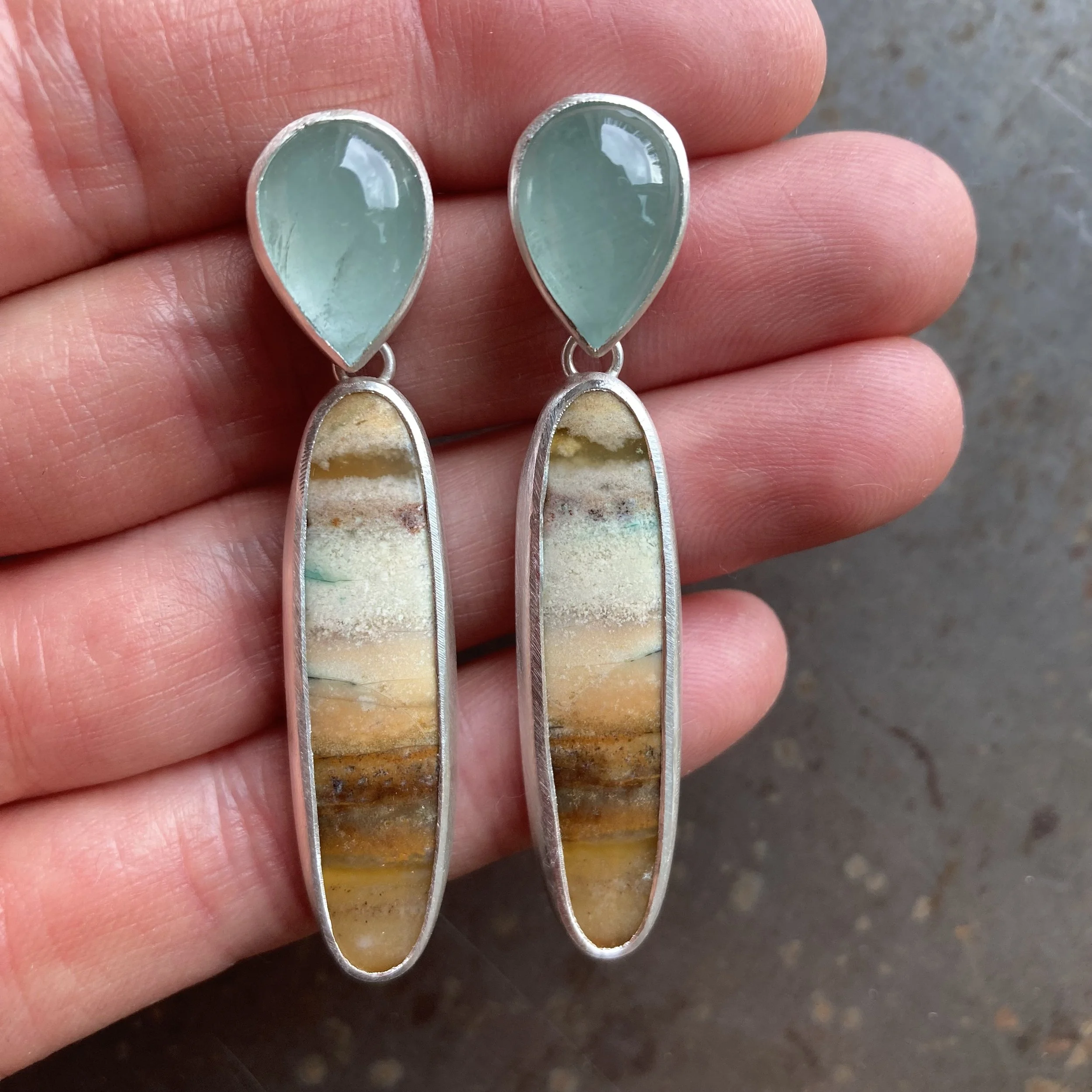 Aquamarine +  Opal Wood