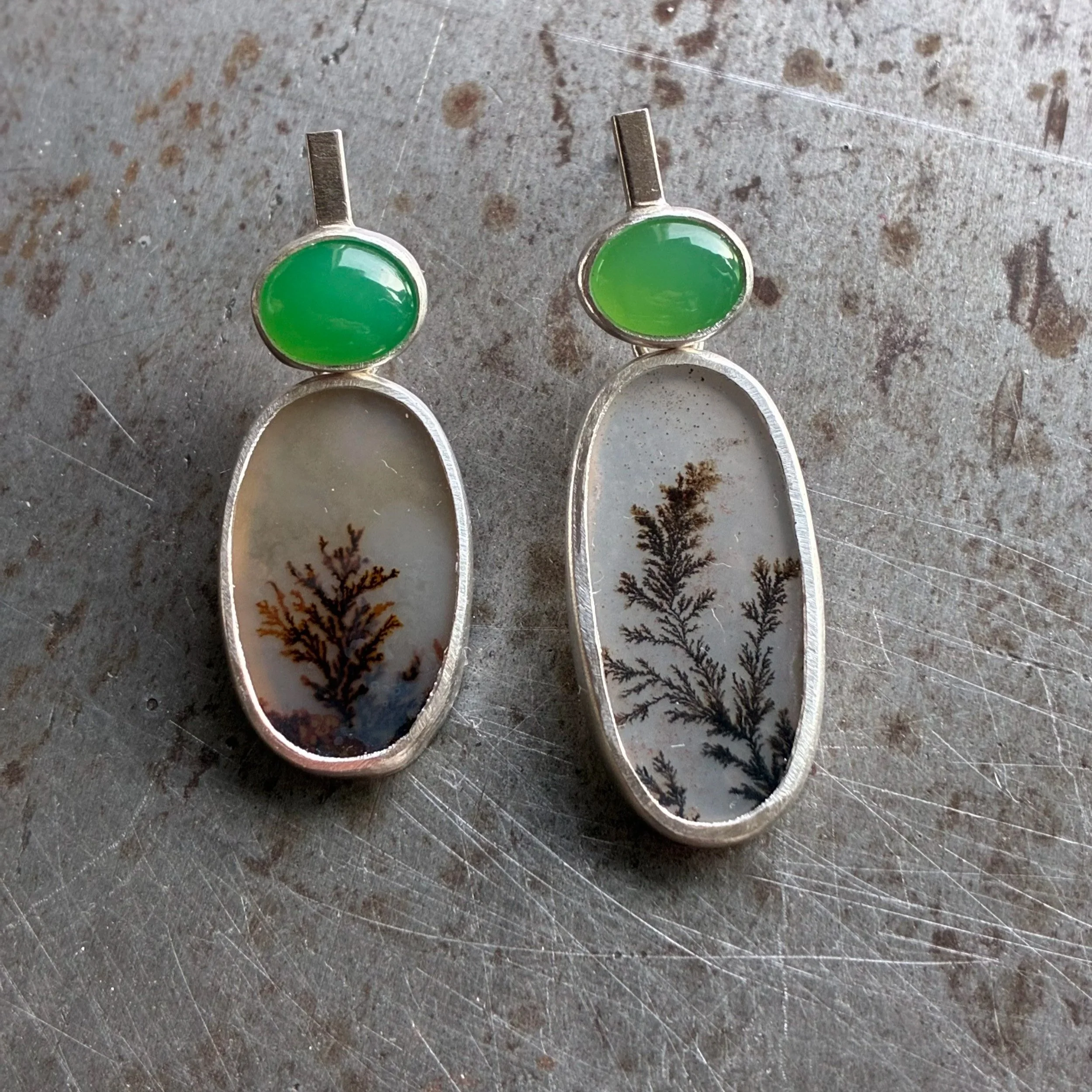 Chrysoprase + Dendritic Agate
