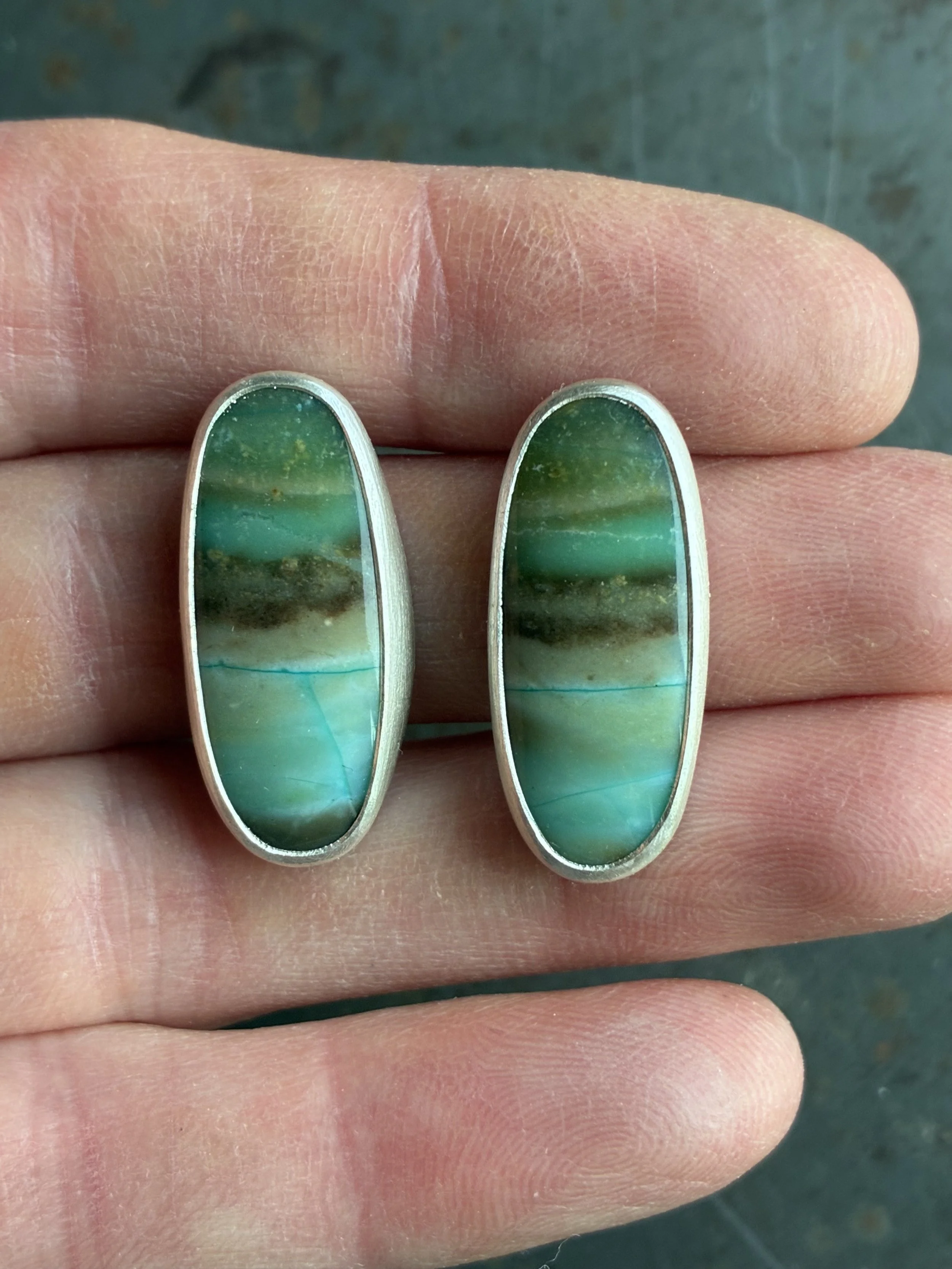 Opal Wood Earrings