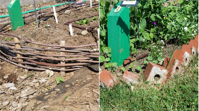 Wattle border (left) and Brick border (right)