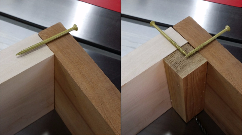 Butt joint (left) and Better joint (right)