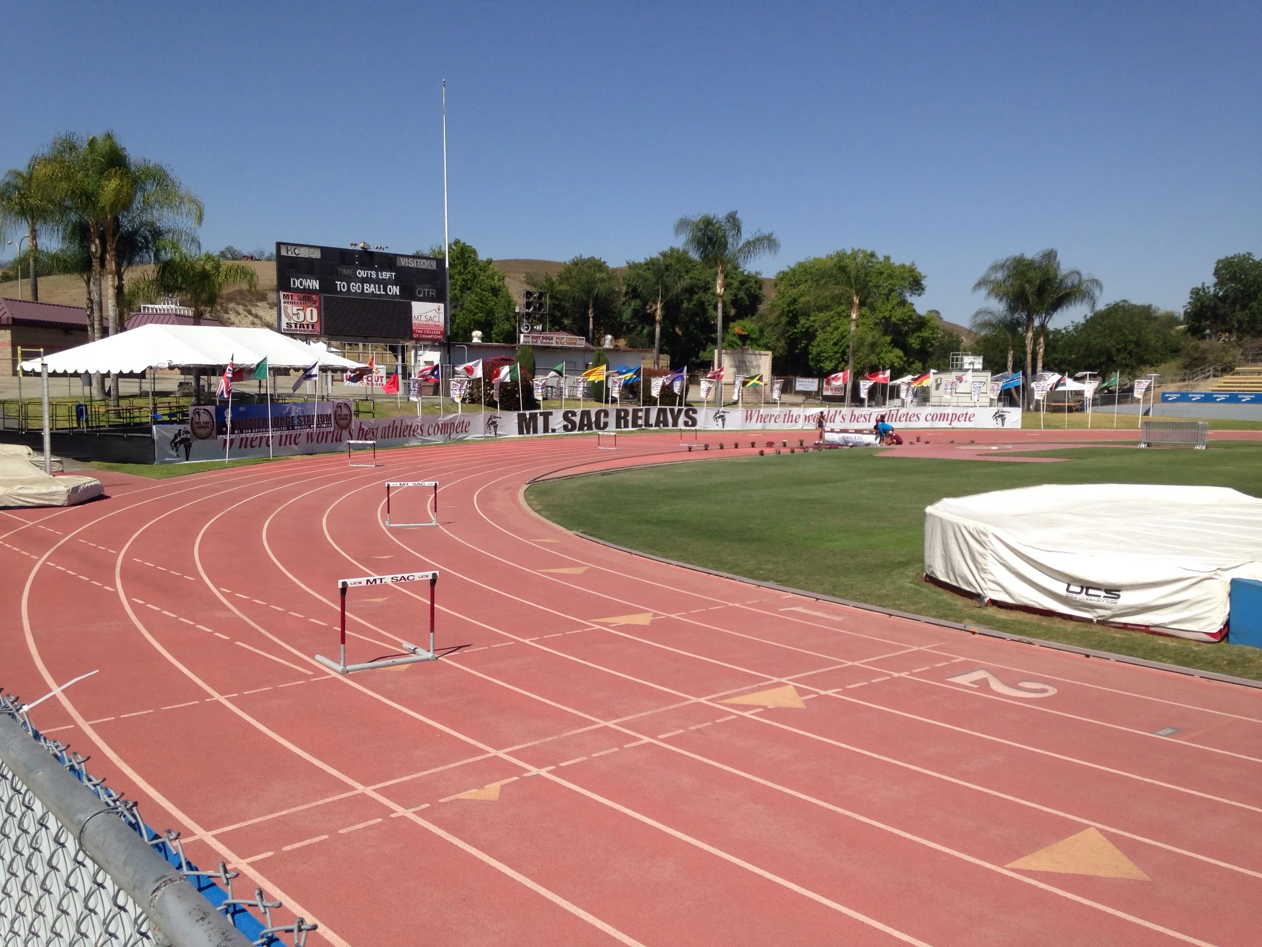 Track meet weather and big meets | This was Mt. Sac Relays.