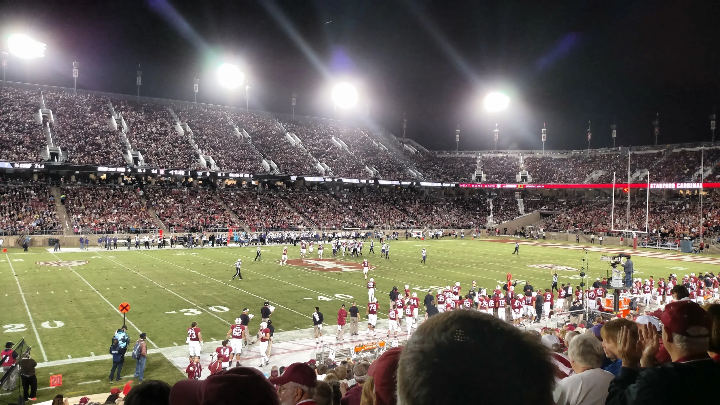 Enjoyed the Stanford Homecoming game vs Washington. 1st college football game since fall of 2010. 