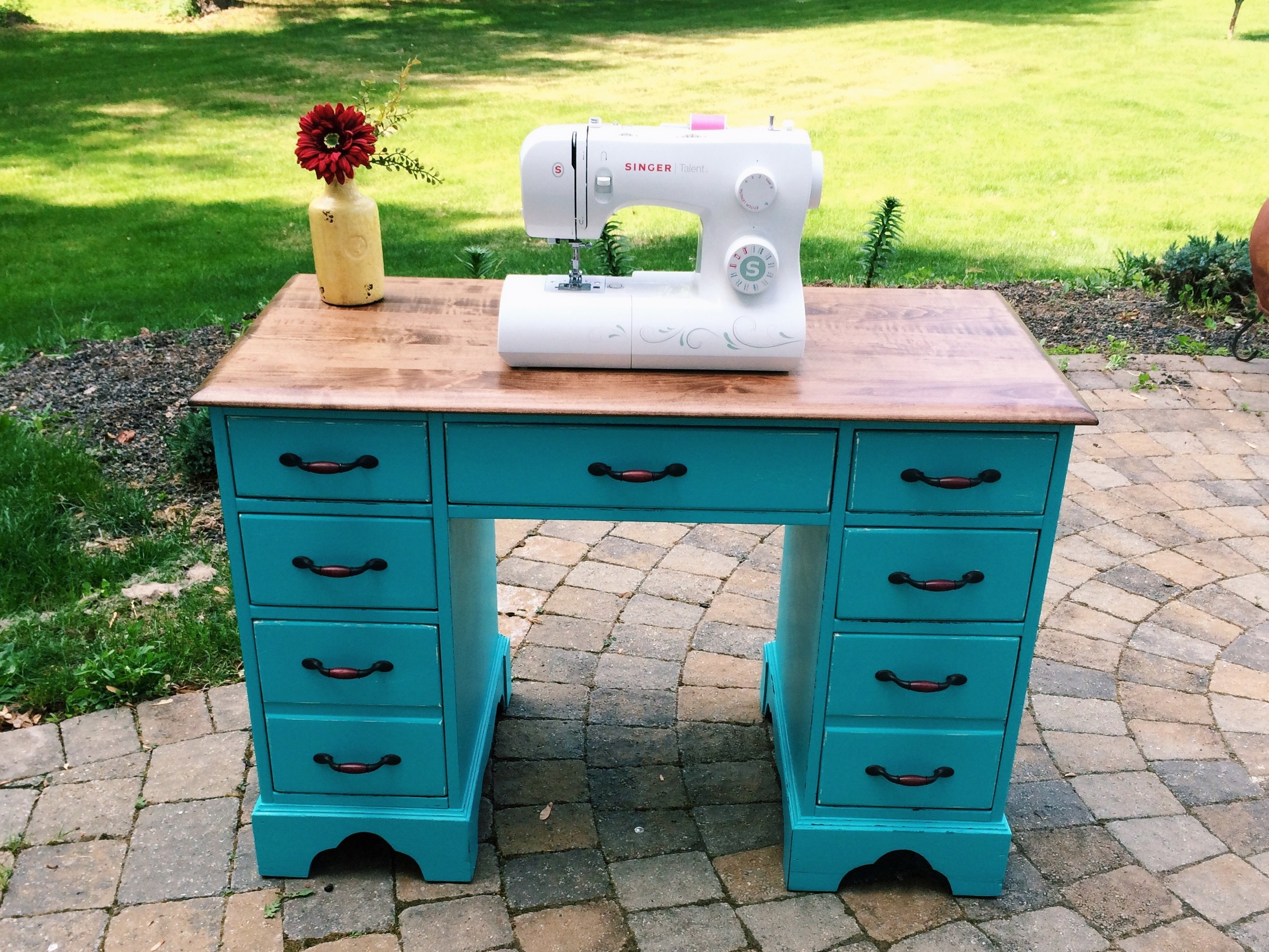 Diy Refinished Craft Room Desk Maria Makes Wholesome Simple