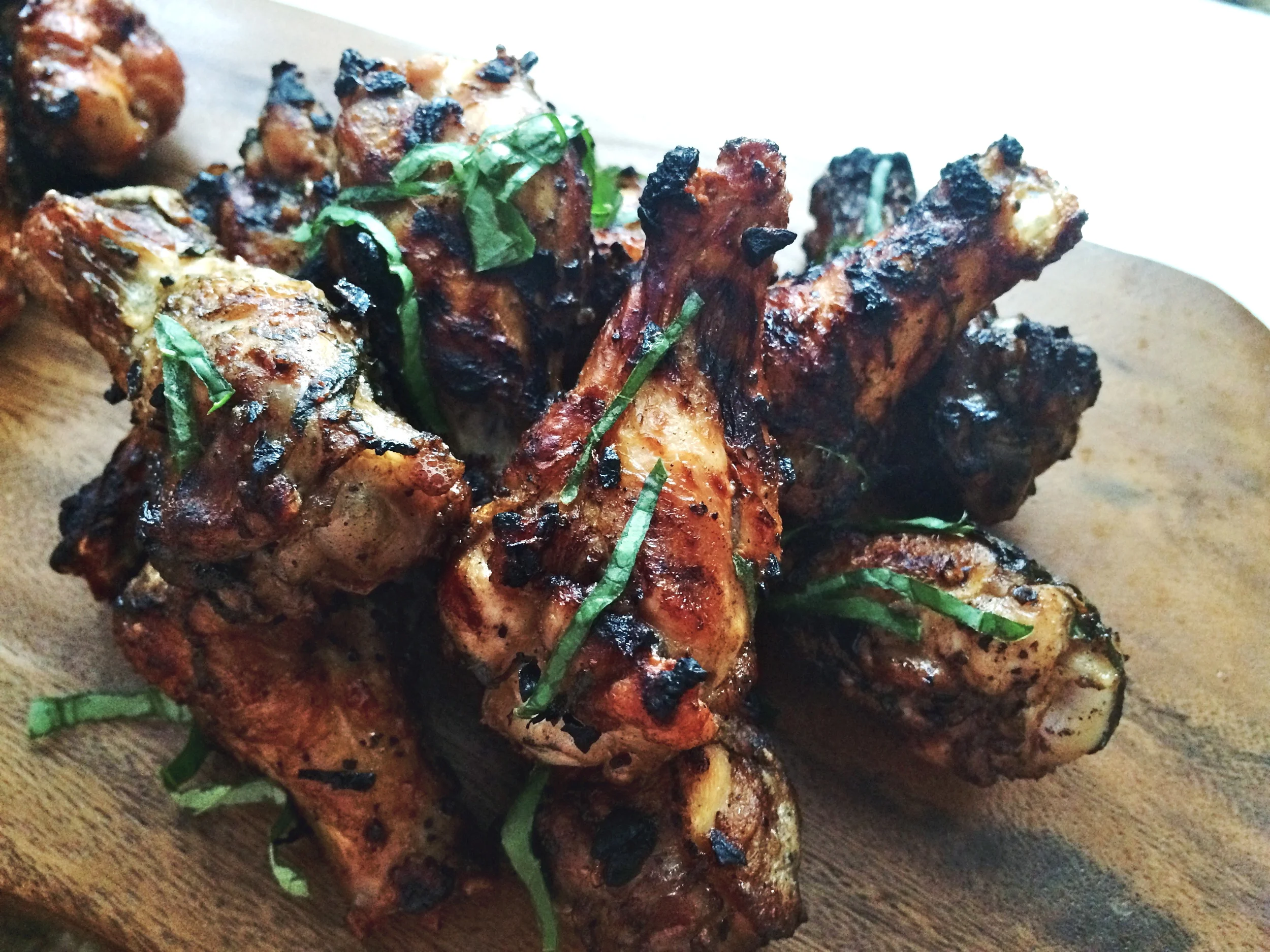 Grilled Chicken Wings (Buffalo Ranch & Garlic Basil)