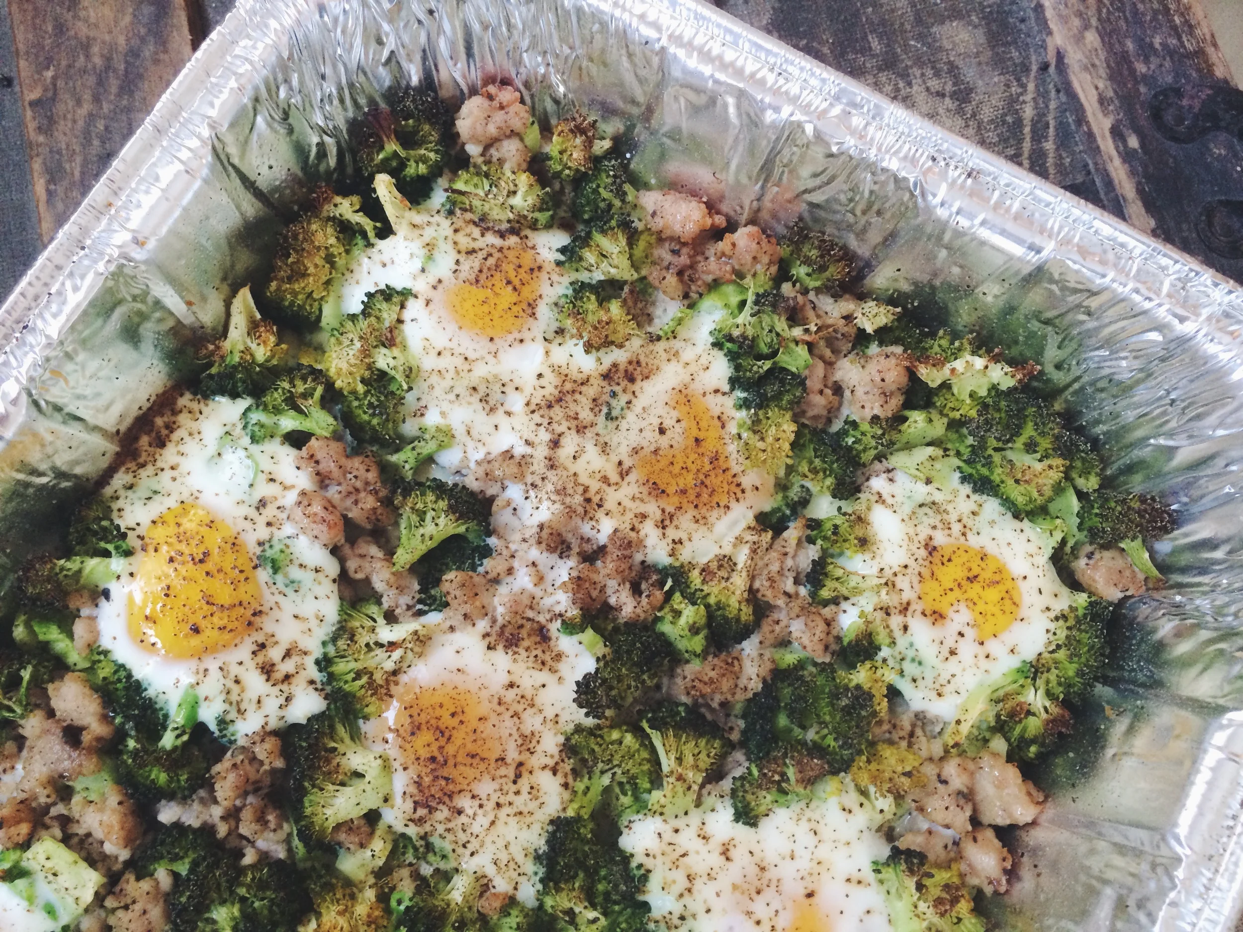 Whole Egg, Sausage & Broccoli Breakfast Bake