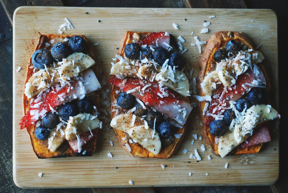 Fruit Pizza Sweet Potato Toast