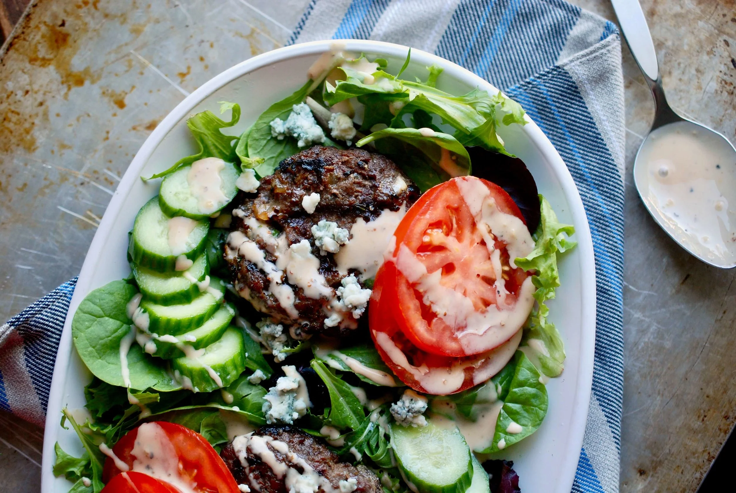 Blue Cheese Burgers on the Grill