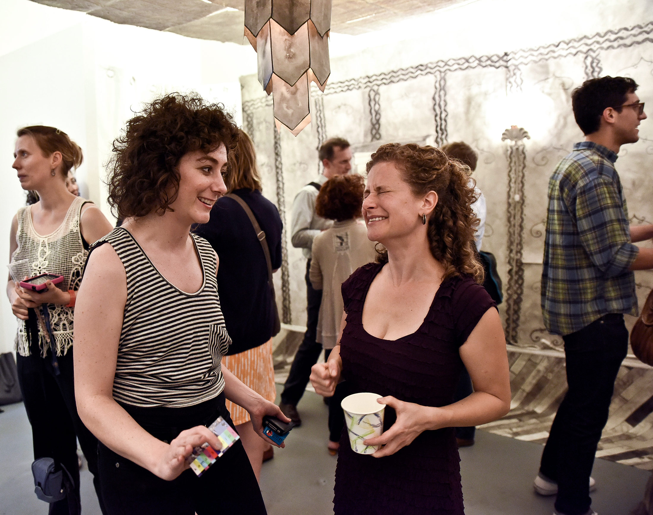 From l to r, Rhombus Space curator Katerina Lanfranco, artist Ashley Garrett and Carrie Rubinstein.
