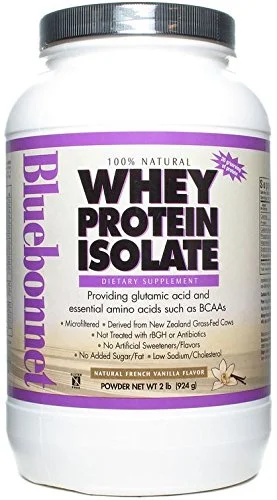 Bluebonnet Nutrition 100% Natural Whey Protein Isolate Powder French Vanilla